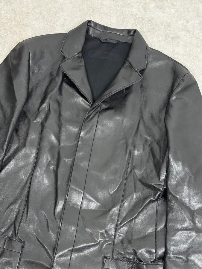 Emporio Armani 1990s Emporio Armani Black Long Classy Leather Jacket Size US M / EU 48-50 / 2 - 5 Thumbnail