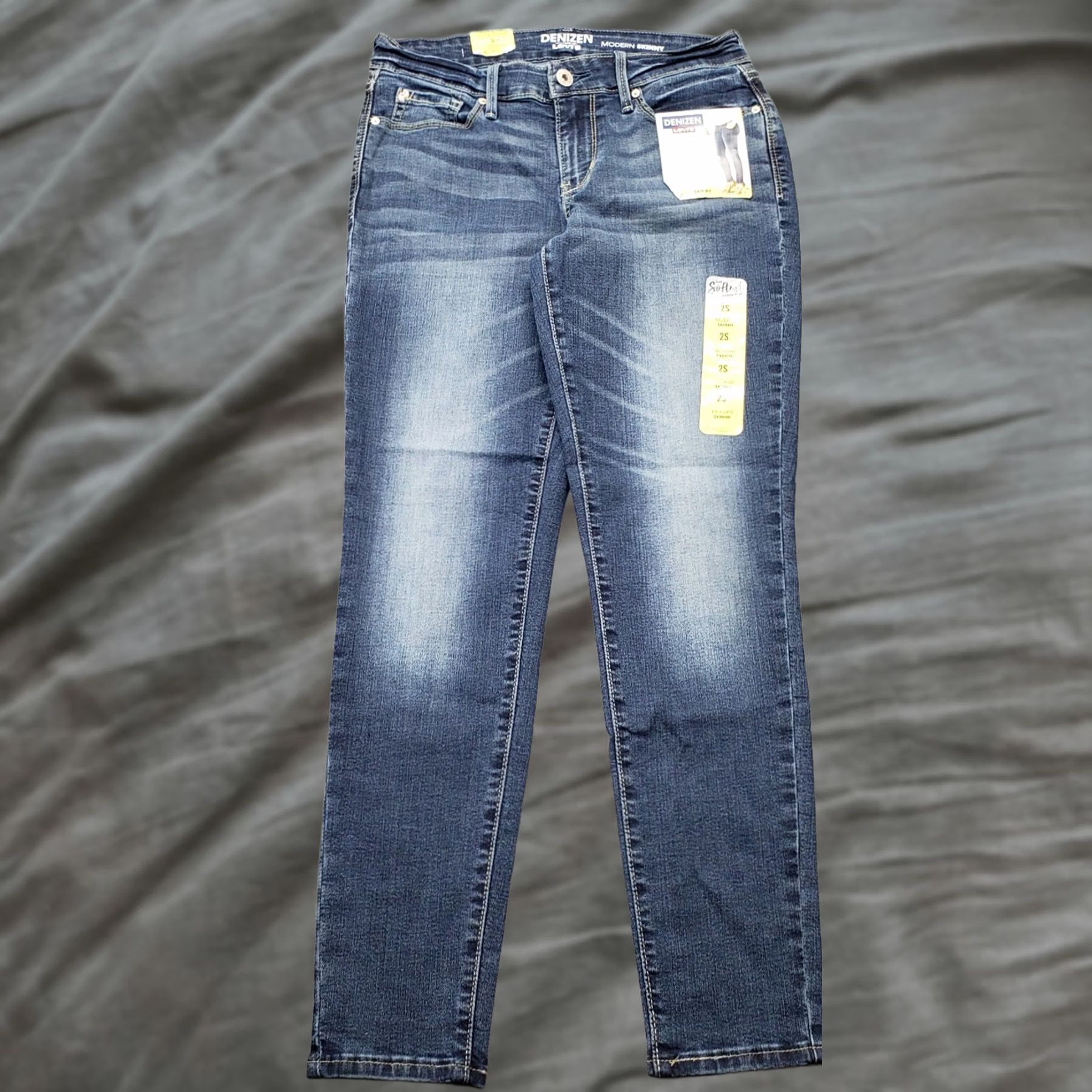 Denizen DENIZEN from Levi's Jeans Womens Size 2 Blue Denim Faded Stretch Modern Skinny Leg Size 26" / US 2 / IT 38 - 1 Thumbnail