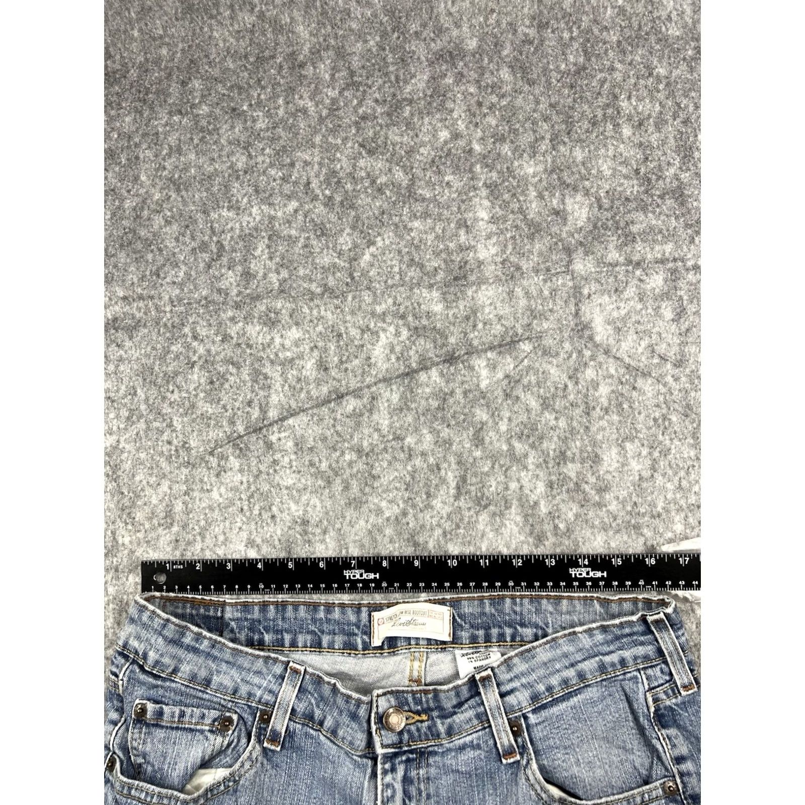 Vintage Levi Strauss Signature Womens Jeans Bootcut 14 Short Blue Regular Cotton Polyester Spandex Denim 5-Pocket Vintage No Size 36" / US 14 / IT 50 - 3 Thumbnail