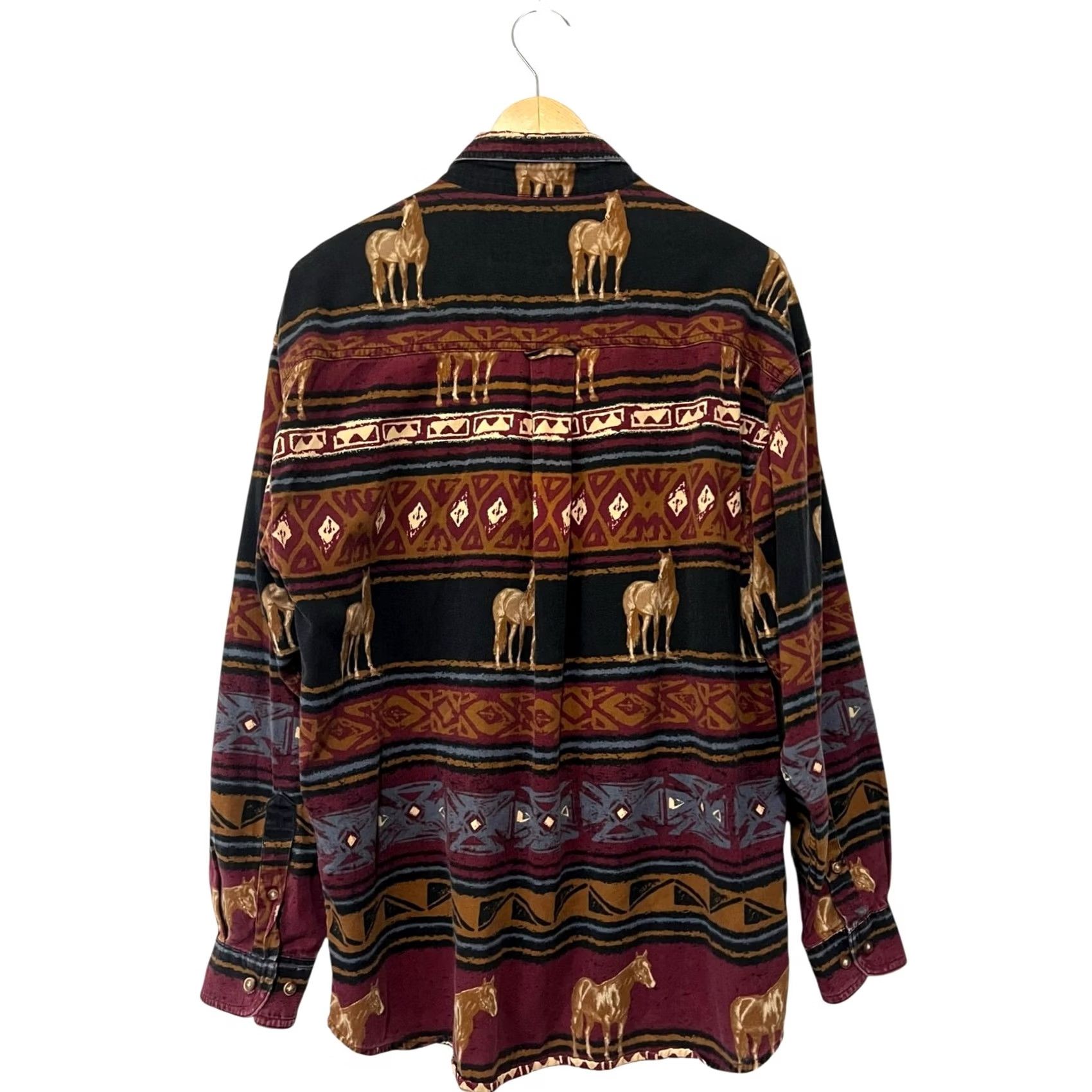 Vintage Bit & Bridle Button Up Shirt Cowboys Western Aztec Southwest Mens M Size US M / EU 48-50 / 2 - 2 Thumbnail