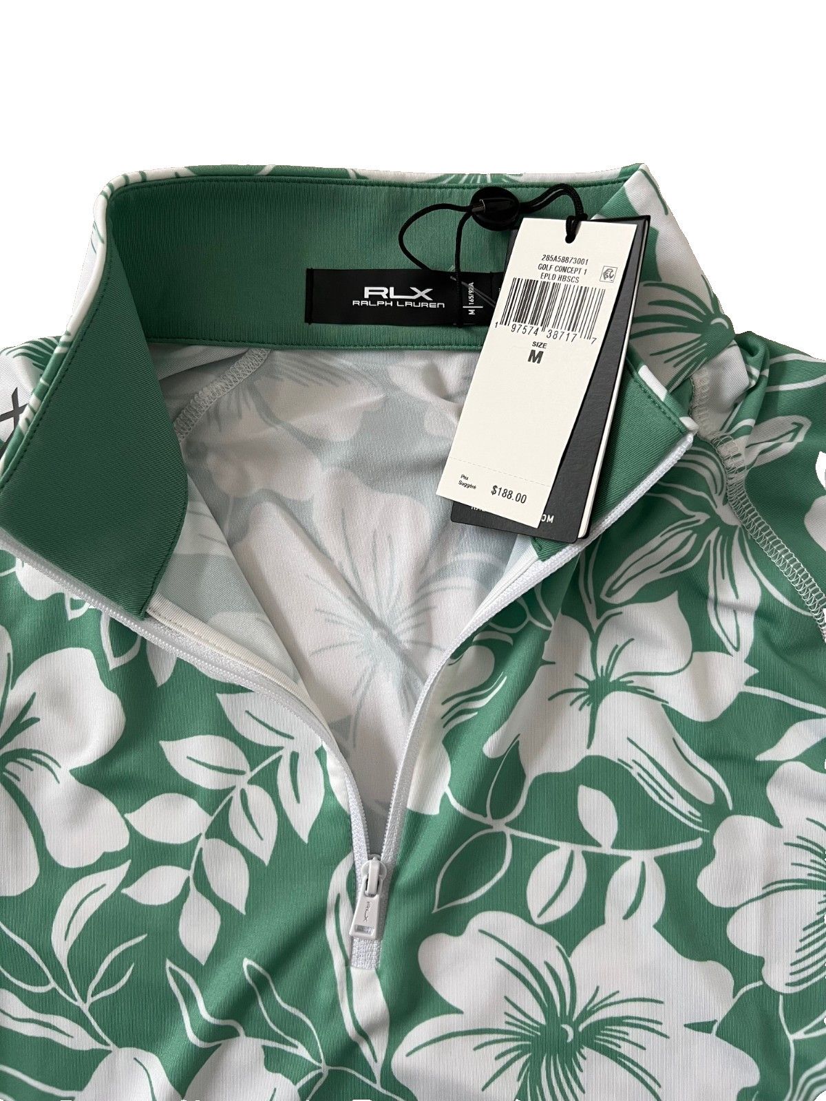 Ralph Lauren Ralph Lauren RLX Golf Concept 1/4 Zip Floral Top Green ( M ) Size M / US 6-8 / IT 42-44 - 2 Thumbnail