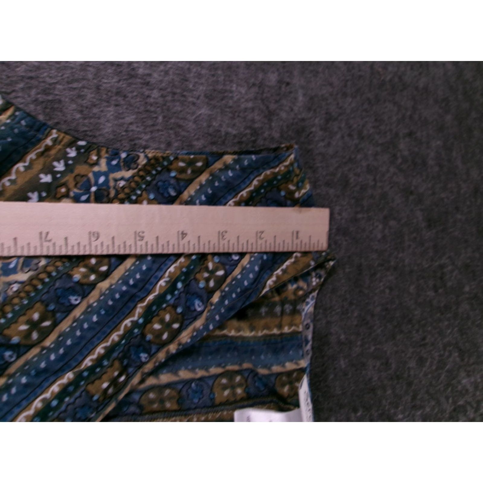 Vintage Serengeti Dress Womens M Maxi Paisley Sleeveless V Neck Cotton Blue Green Flowy Size M / US 6-8 / IT 42-44 - 5 Thumbnail