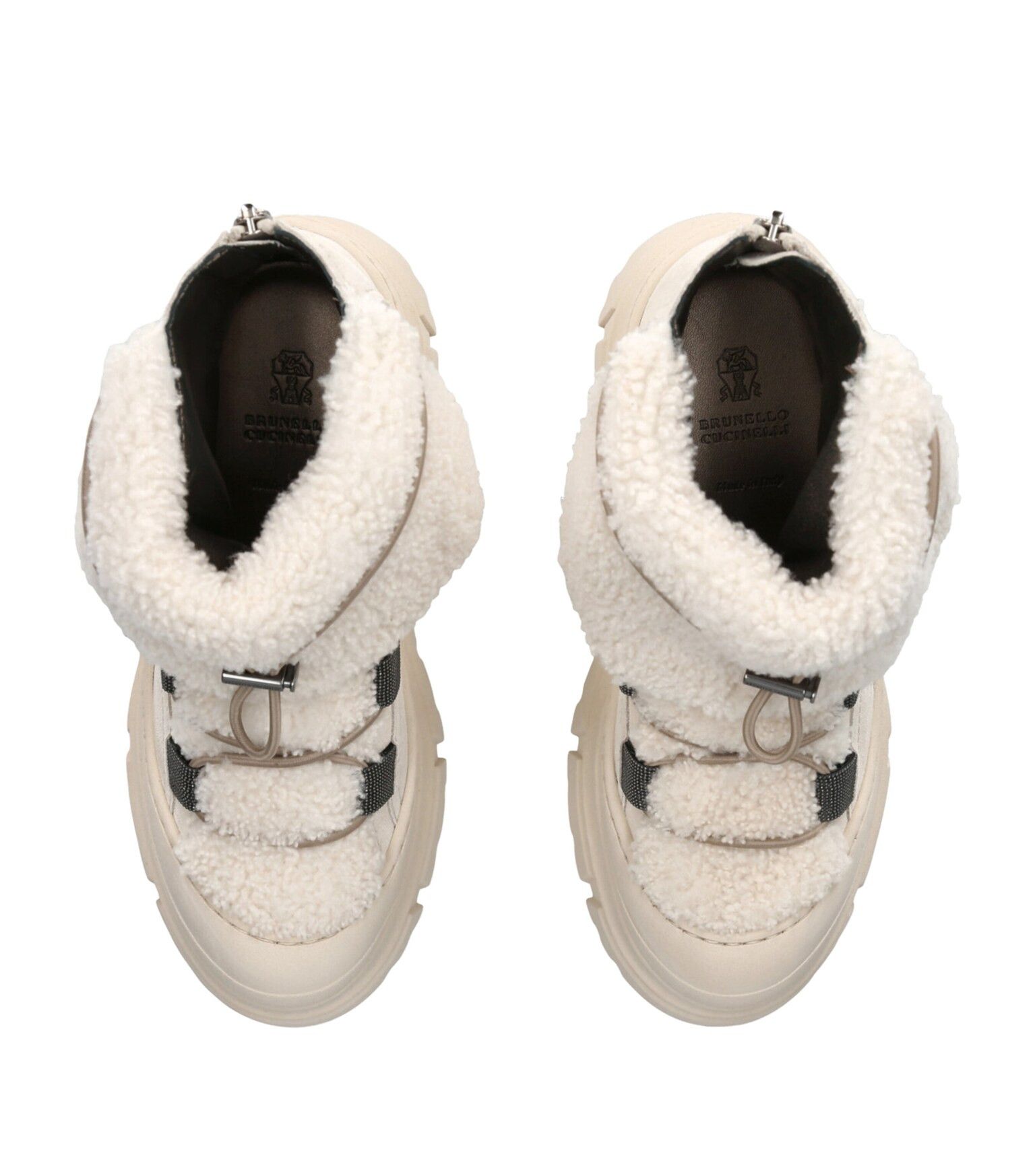 Brunello Cucinelli o1y0725 Ankle Boots in Ivory Size US 7.5 / IT 37.5 - 3 Thumbnail