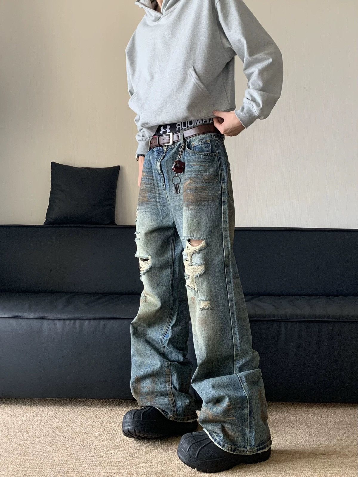 Japanese Brand × Vintage Retro punk pants Size US 33 - 3 Thumbnail