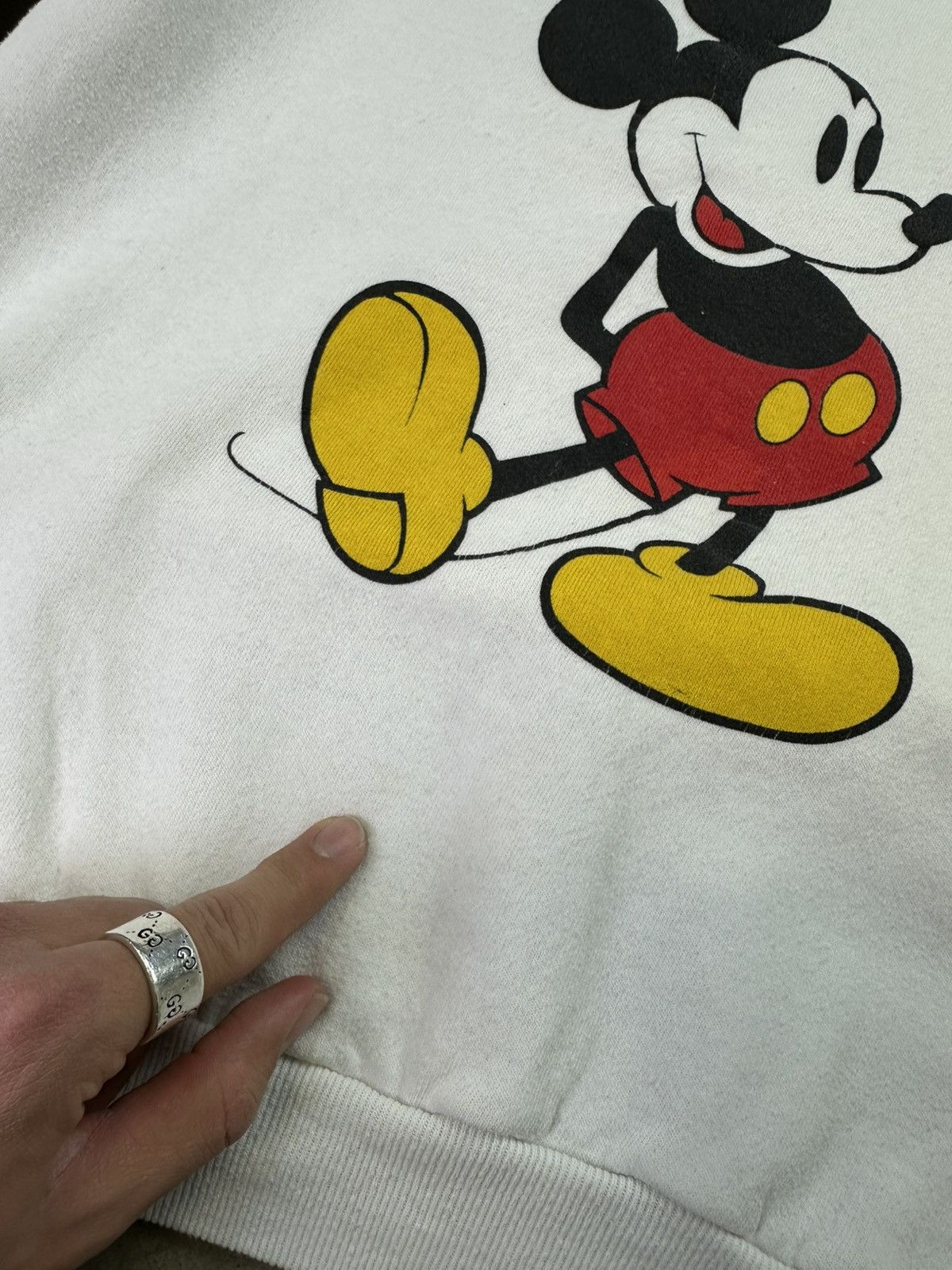 Mickey Mouse × Vintage vintage 80s disney mickey mouse crewneck medium white Size US M / EU 48-50 / 2 - 3 Thumbnail