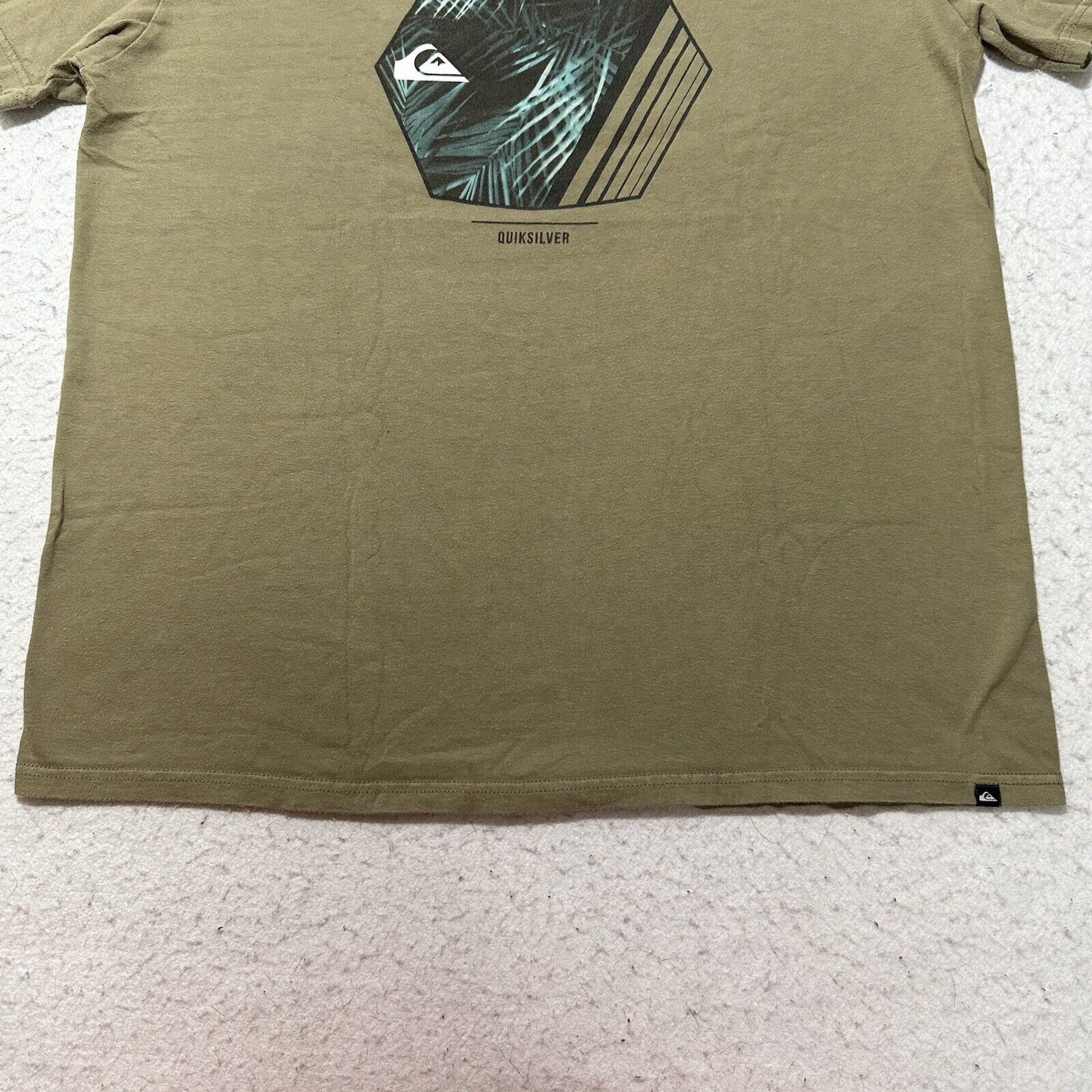 Quiksilver Quiksilver Large Crewneck Olive Green Graphic T Shirt Size US L / EU 52-54 / 3 - 6 Thumbnail