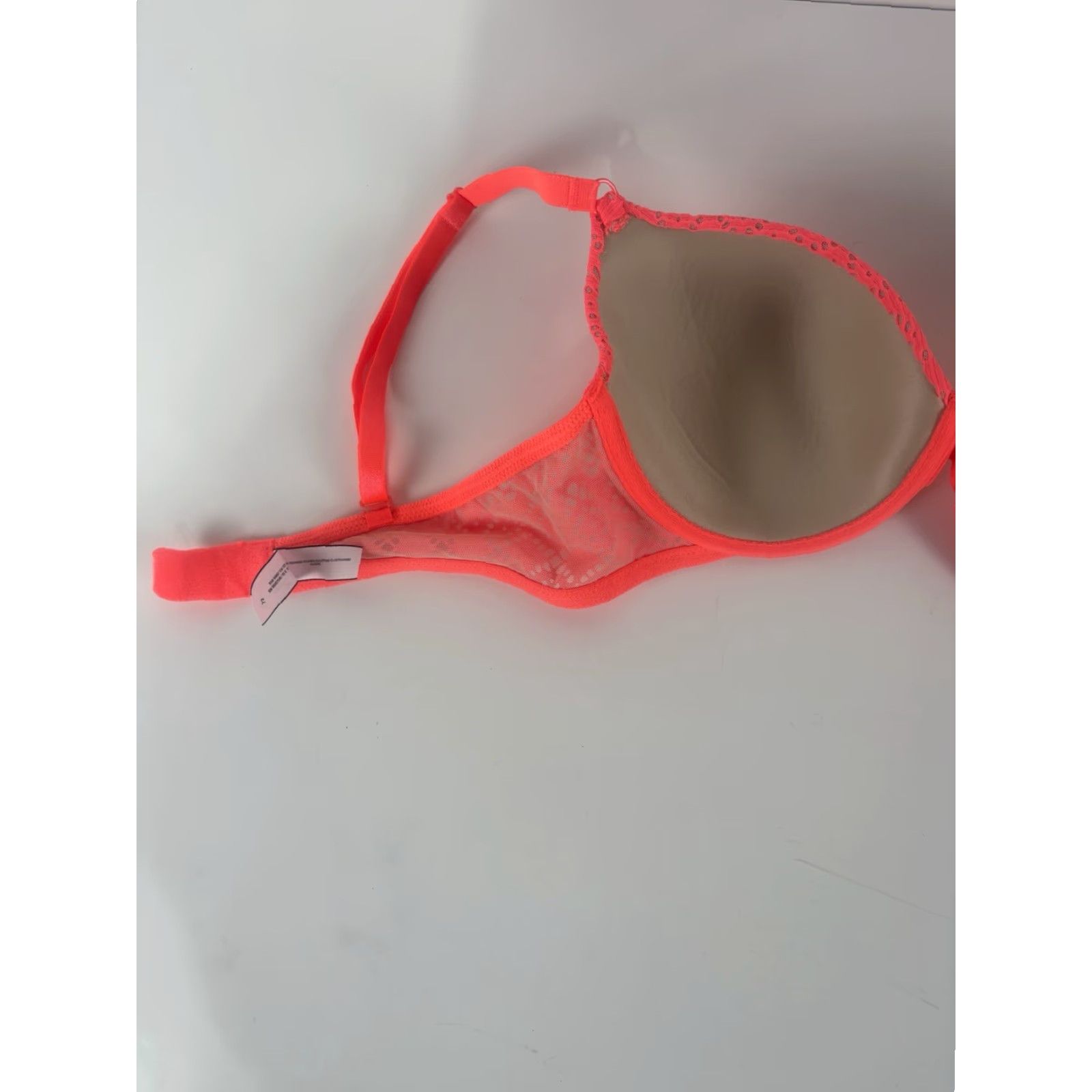 Victoria's Secret Victoria's Secret Bra Women’s 36C Lined Demi Colorblock Bright Orange Teal Size ONE SIZE - 4 Thumbnail