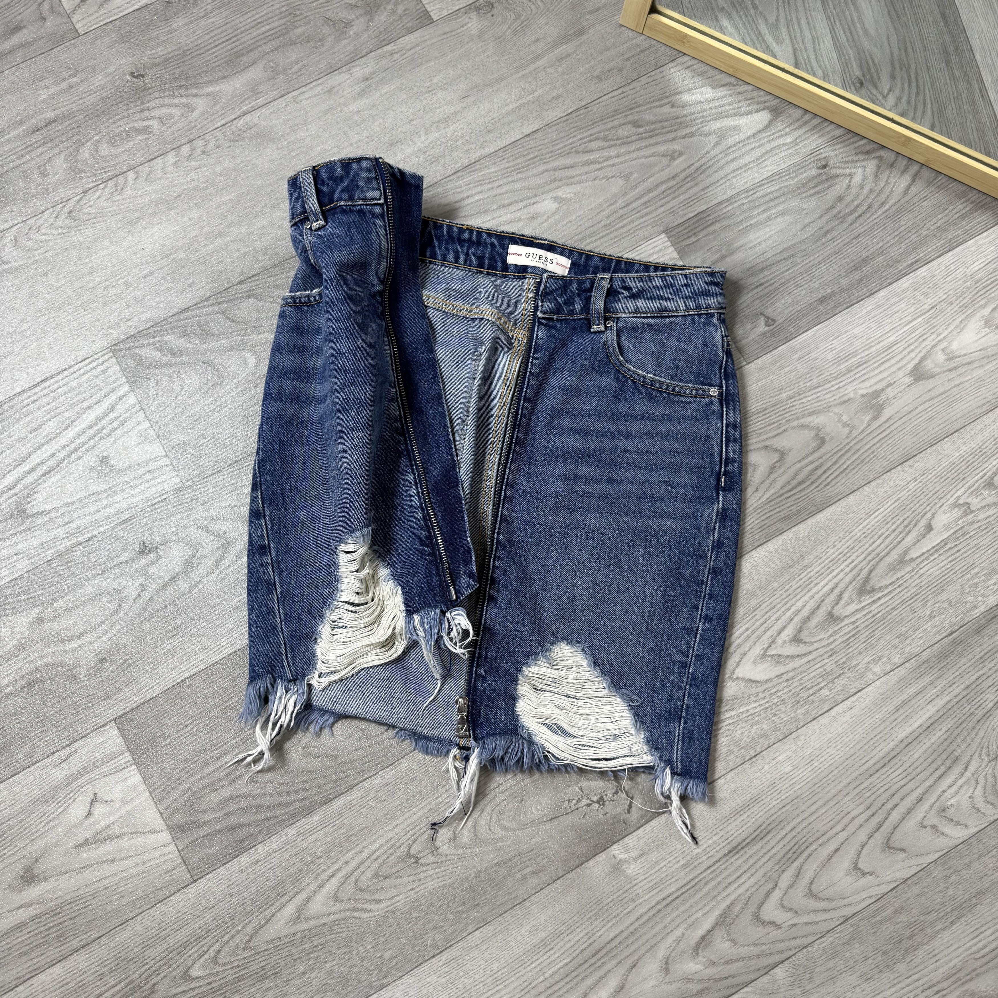 Guess Guess Women's Midi Denim Stonewashed Skirt Jeans 24 Size 24" / US 00 / IT 34 - 6 Thumbnail