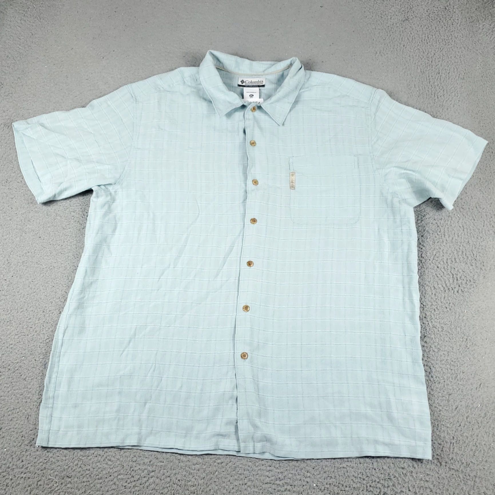 Vintage Columbia Shirt Mens 2XL Blue Plaid Button-Up Short Sleeve Casual Shirt Size US XXL / EU 58 / 5 - 2 Thumbnail