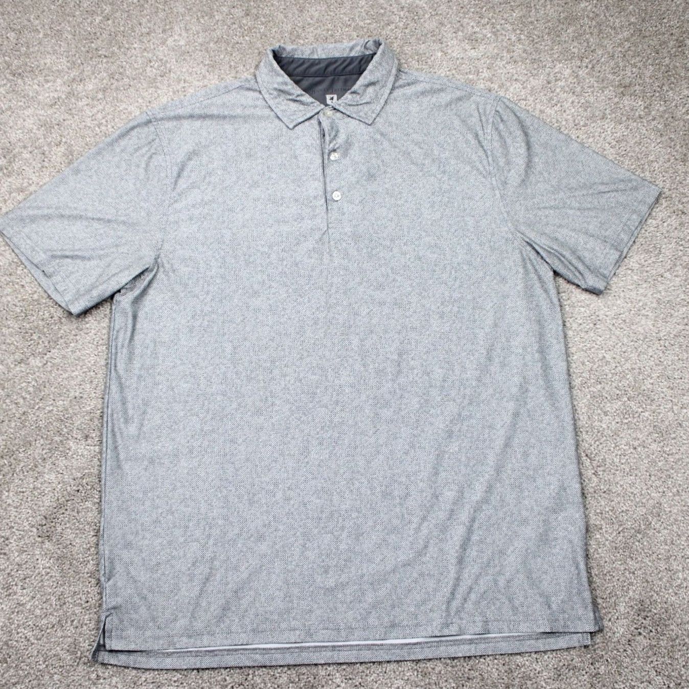 Vintage Hickey Freeman Polo Shirt Mens M Gray Geometric Short Sleeve Stretch S/S Pullover Golf Casual Size US M / EU 48-50 / 2 - 2 Thumbnail