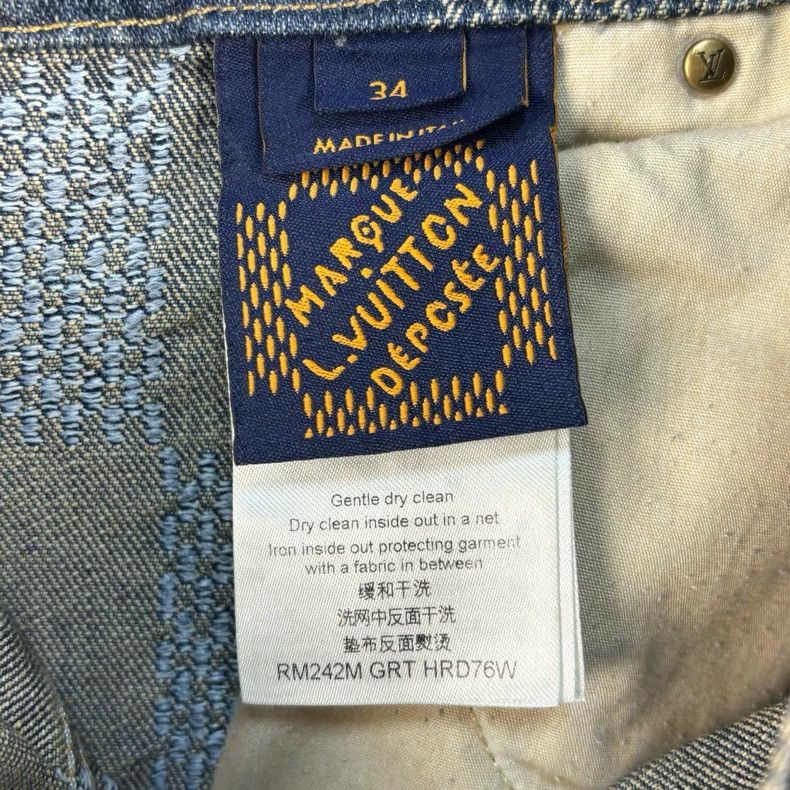 Louis Vuitton Louis Vuitton Wash and make old checkerboard jeans Size US 34 / EU 50 - 5 Thumbnail