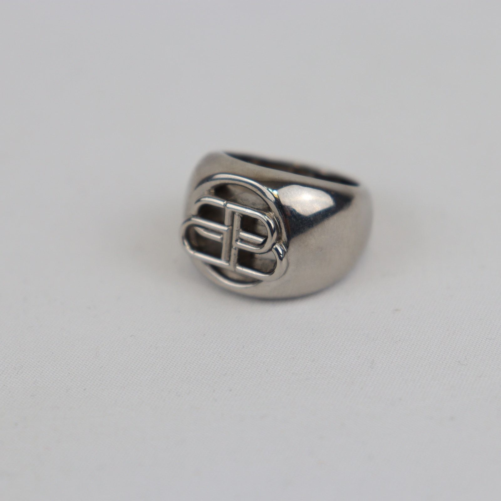 Balenciaga o1rshd1 Size: 54 / BB Logo Ring in Silver Size ONE SIZE - 3 Thumbnail