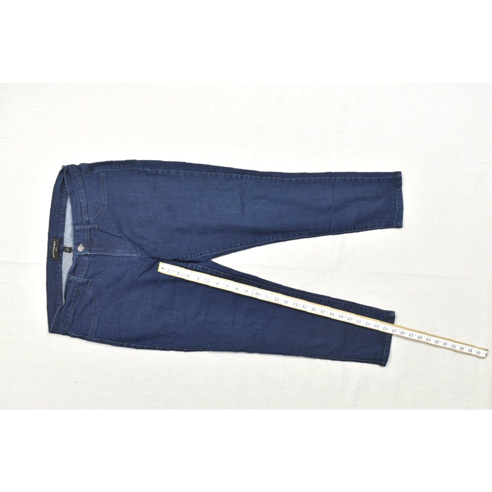 Banana Republic Banana Republic Jeans Women's 12 Regular Dark Wash Denim Stretch 5-Pocket Straight Zip Pocket Mens Womens? Size 34" / US 12 / IT 48 - 4 Thumbnail