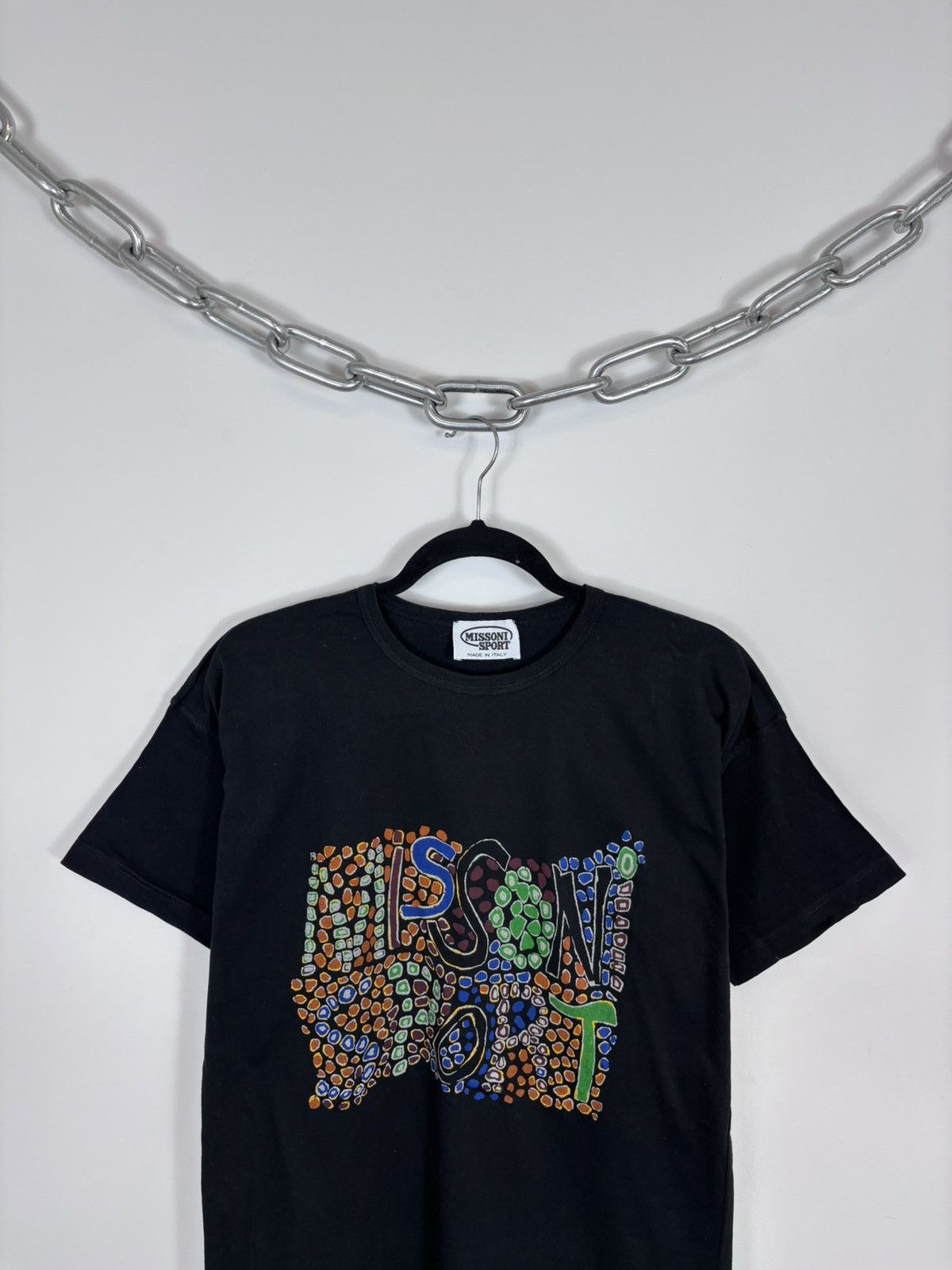 Missoni Missoni Sport Vintage Men’s Big Logo Black T-Shirt Tee Size US S / EU 44-46 / 1 - 2 Thumbnail