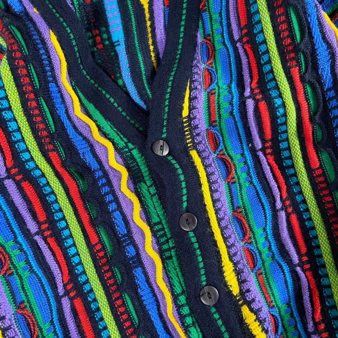 Designer × Kiwi Kiwi 3D coogi style Knit Cardigan Size US S / EU 44-46 / 1 - 4 Thumbnail