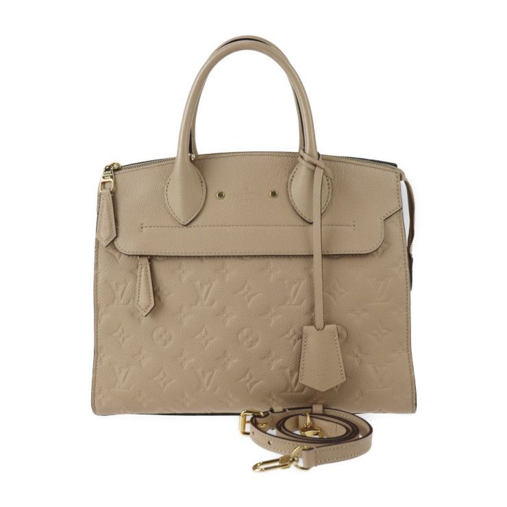 Louis Vuitton Pont Neuf MM Handbag Empreinte Crème