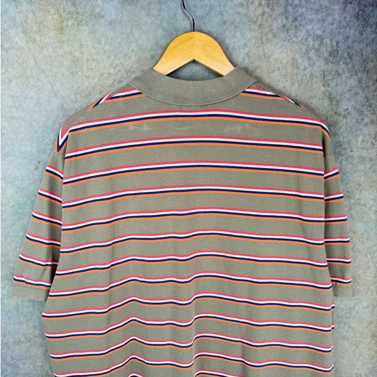 Polo Ralph Lauren VTG 90s Polo Ralph Lauren Polo Shirt Mens Sz XL Striped Tan Size US XL / EU 56 / 4 - 8 Thumbnail