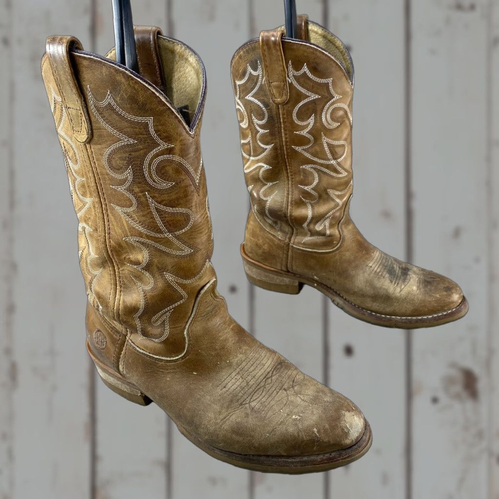 Doublet Double H DH1552 Brown Leather Cowboy Western Work Boots Mens Size 8.5 D Made USA Size US 9 / EU 42 - 1 Thumbnail