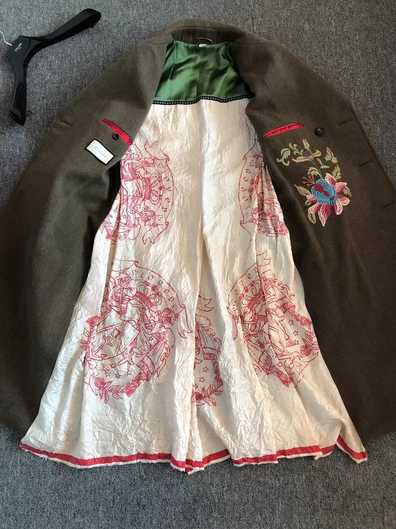 Gucci Gucci Sleeve logo embroidered double-breasted wool coat jac Size US M / EU 48-50 / 2 - 6 Thumbnail