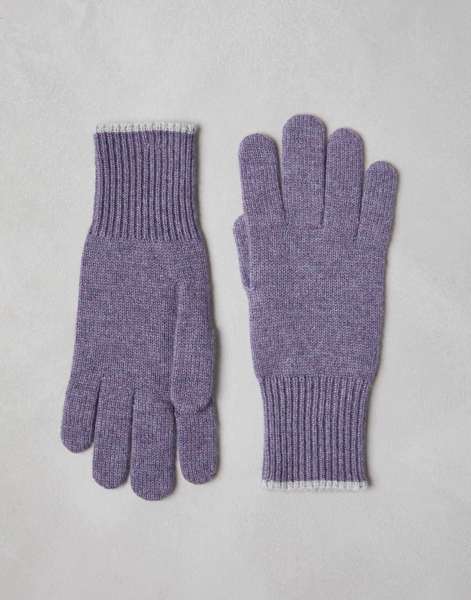 Brunello Cucinelli o1la1rc1a0925 Size: OS / Cashmere Gloves in Blue Size ONE SIZE - 1 Thumbnail