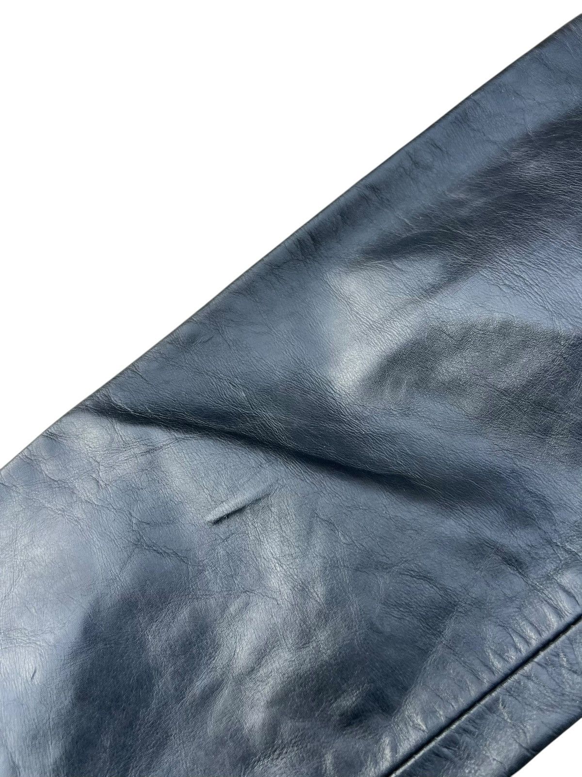 Gap Vintage Fall 2000 GAP Patina Black Leather Trucker Jacket Size S / US 4 / IT 40 - 6 Thumbnail
