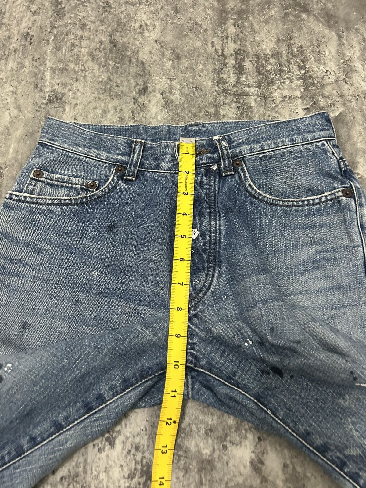 Alberto × Japanese Brand × Jean Vintage Alberto Paris Paint Selvedge Distressed jeans Size US 27 - 16 Thumbnail
