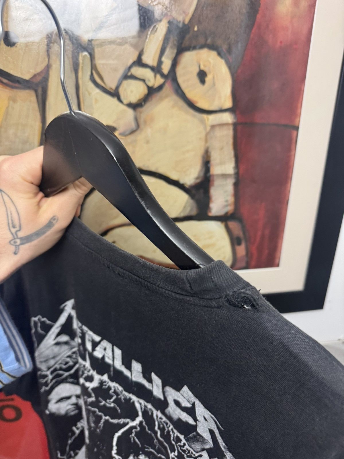Band Tees Vintage 90s Metallica Band Tee Distressed Washed Rock Metal Size US L / EU 52-54 / 3 - 7 Thumbnail