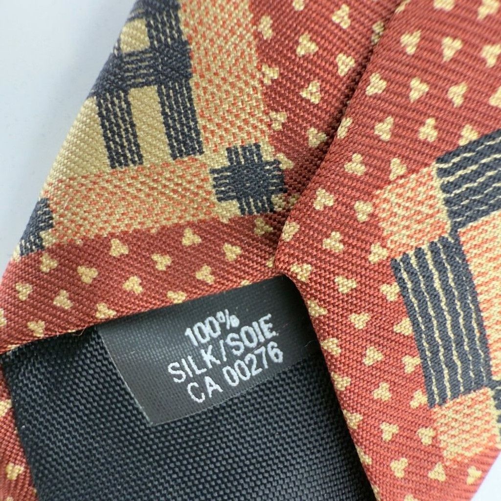 Yves Saint Laurent YVES SAINT-LAURENT Neckwear 100% Silk Rust Tie L 55" x W 3.5 Size ONE SIZE - 3 Thumbnail