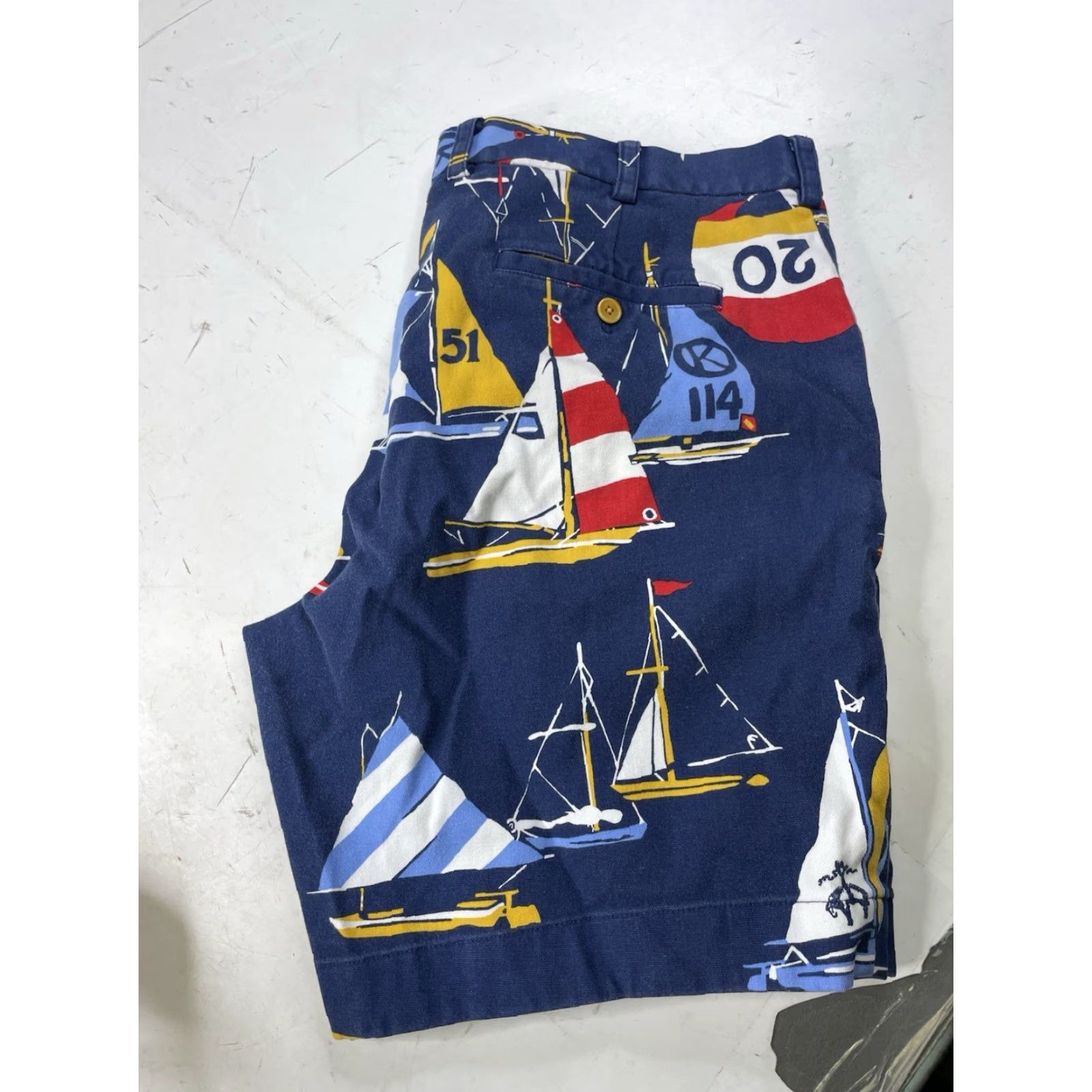 Brooks Brothers Brooks Brothers Bermuda Shorts Nautical Print Sailing Boat AOP Summer Men’s 38 Blue Cotton Spandex Lightweight Pockets Regular 38 Mens Size US 38 / EU 54 - 4 Thumbnail