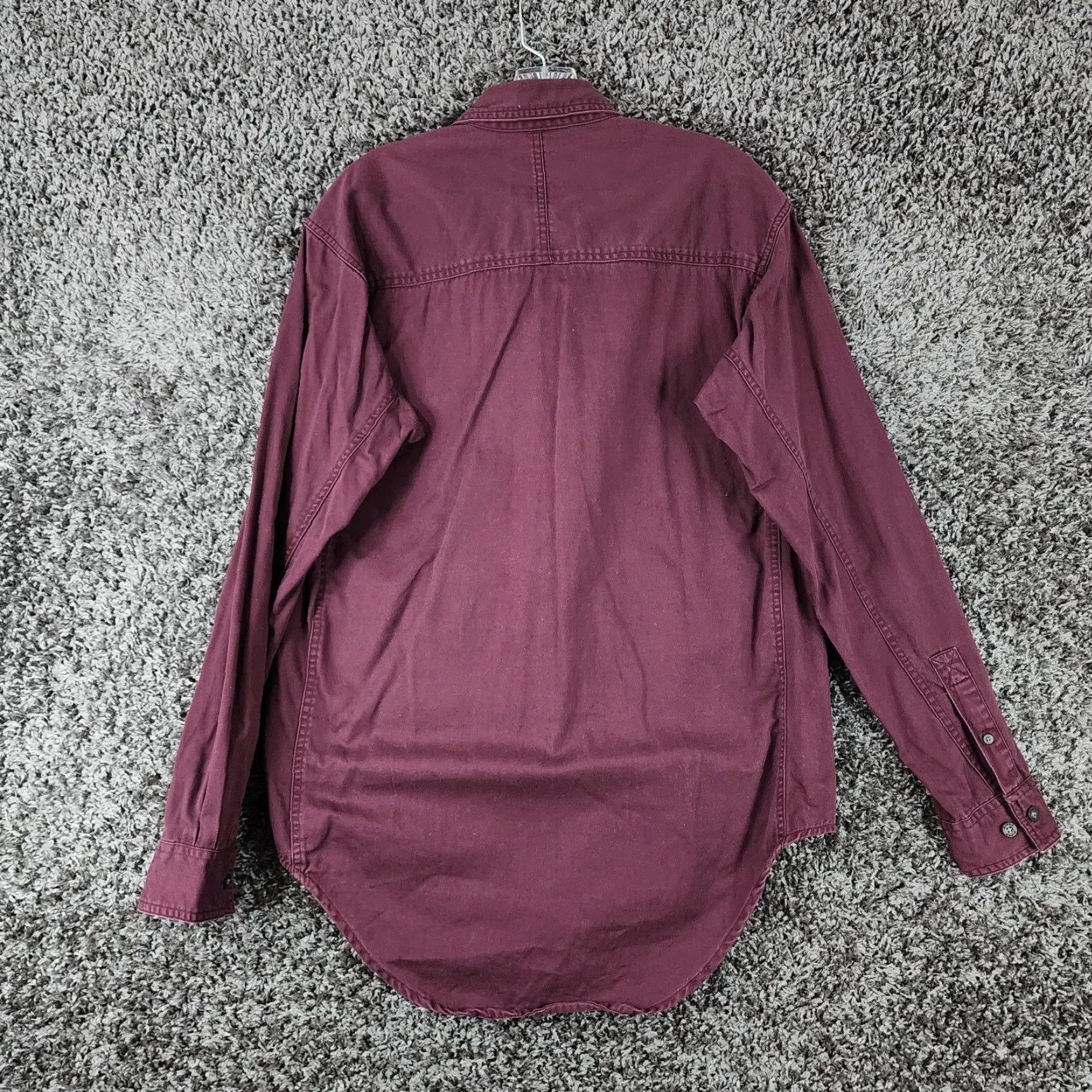 Wrangler Wrangler Riggs Workwear Mens Long Sleeve Button Up Purple Maroon Size M Size US M / EU 48-50 / 2 - 5 Thumbnail