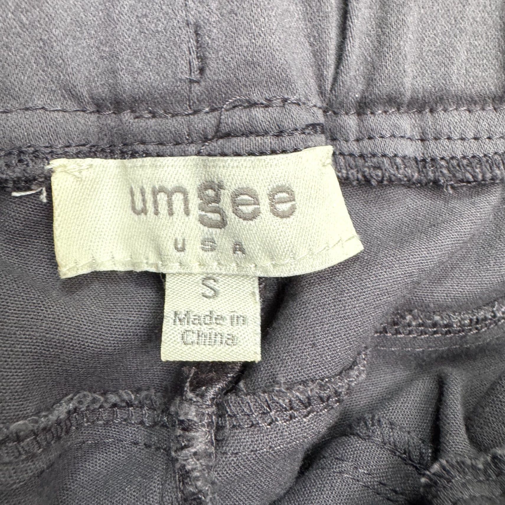 Vintage UMGEE Pants Womens Small Gray Cotton Spandex Pleated Pleated Pull On Mid Rise Ankle Stretch Casual Outdoor Motorcycle Size 28" / US 6 / IT 42 - 3 Thumbnail