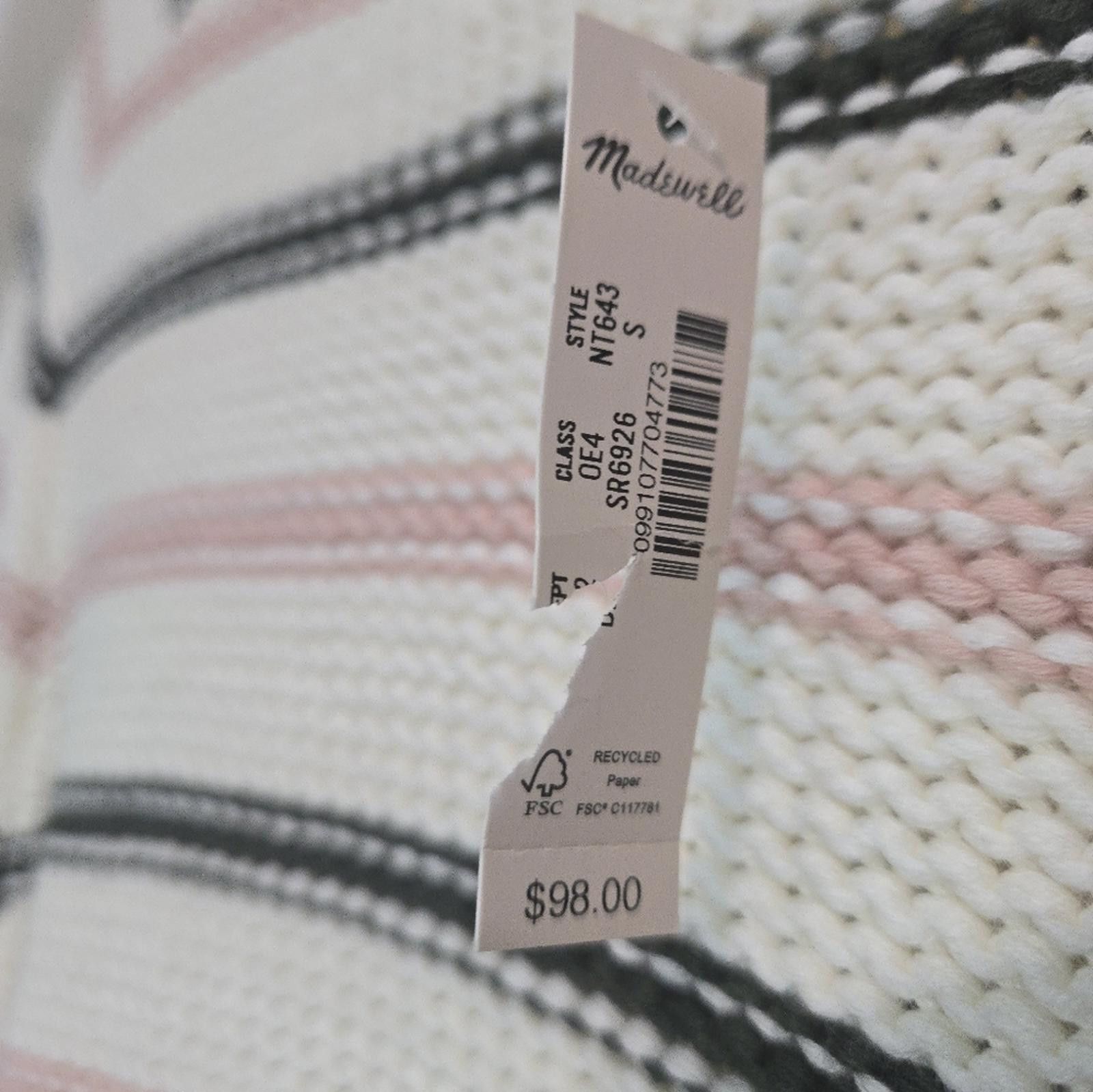 Madewell Madewell Cotton Crewneck Sweater in Stripe Size S / US 4 / IT 40 - 3 Thumbnail