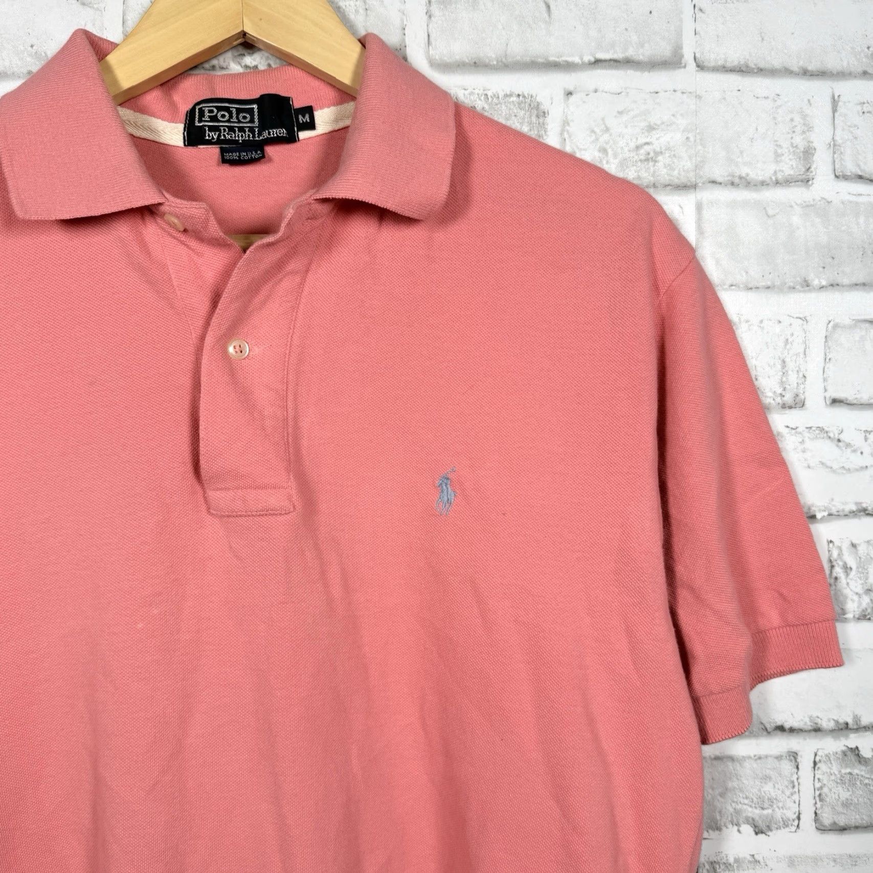 Polo Ralph Lauren VINTAGE Polo Ralph Lauren Polo Shirt Mens Size M Pink 100% Cotton Casual Polo Shirt Mens M Pink Polo Ralph Lauren Size US M / EU 48-50 / 2 - 2 Thumbnail