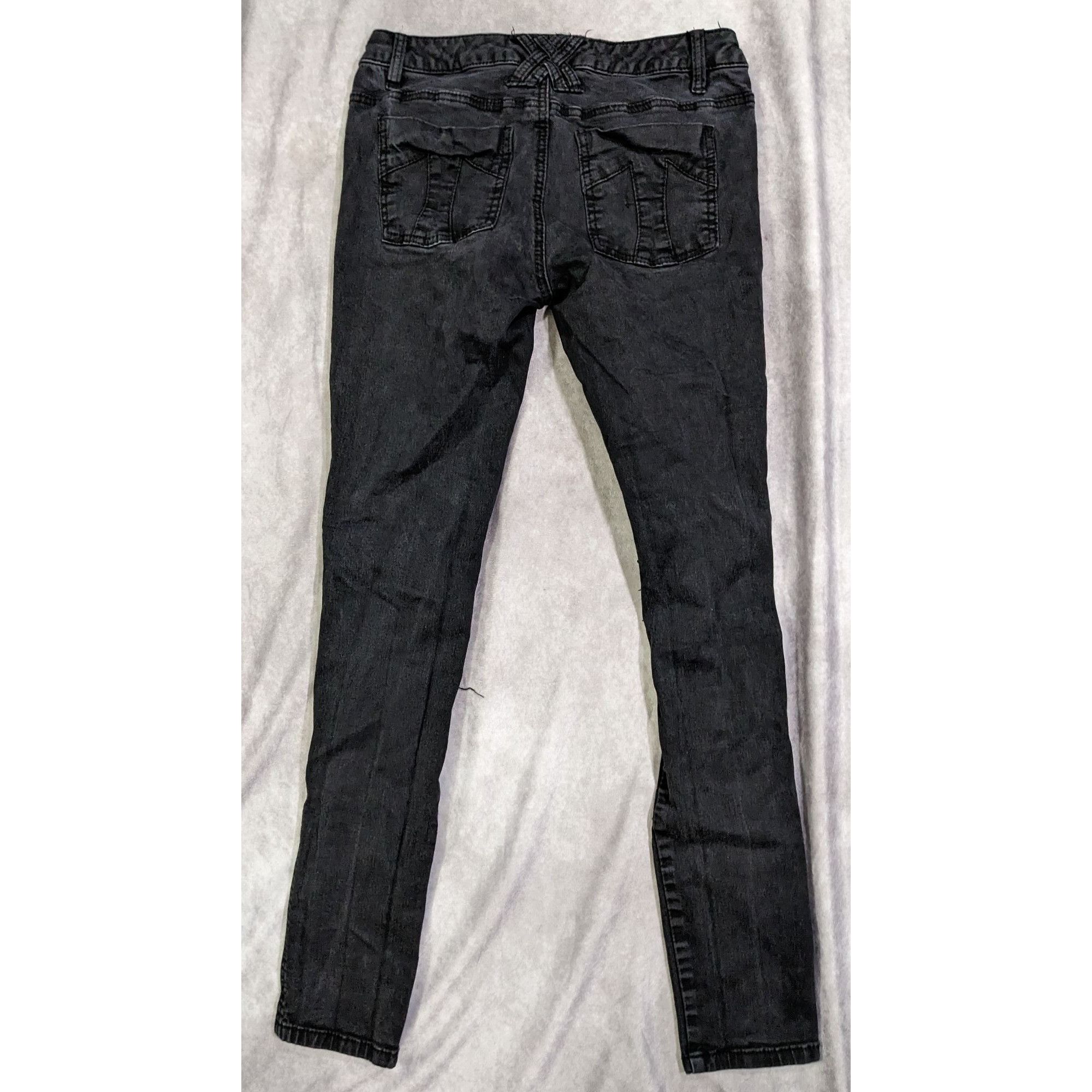 Tripp NYC Vintage Y2K Gothic Distressed Skinny Jeans by TrippNYC Size 29" - 8 Thumbnail