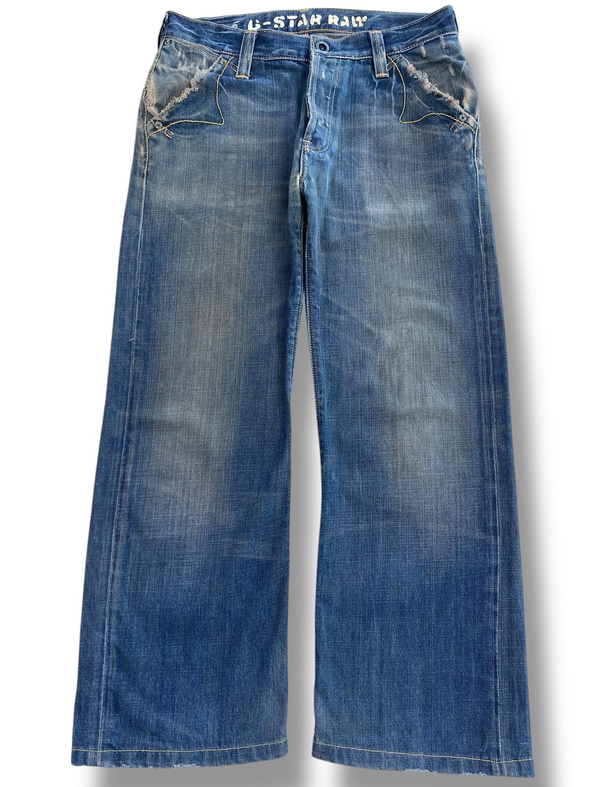G-Star G-Star Brand Faded Mud Wash Style Loose Jeans Size US 30 / EU 46 - 1 Thumbnail
