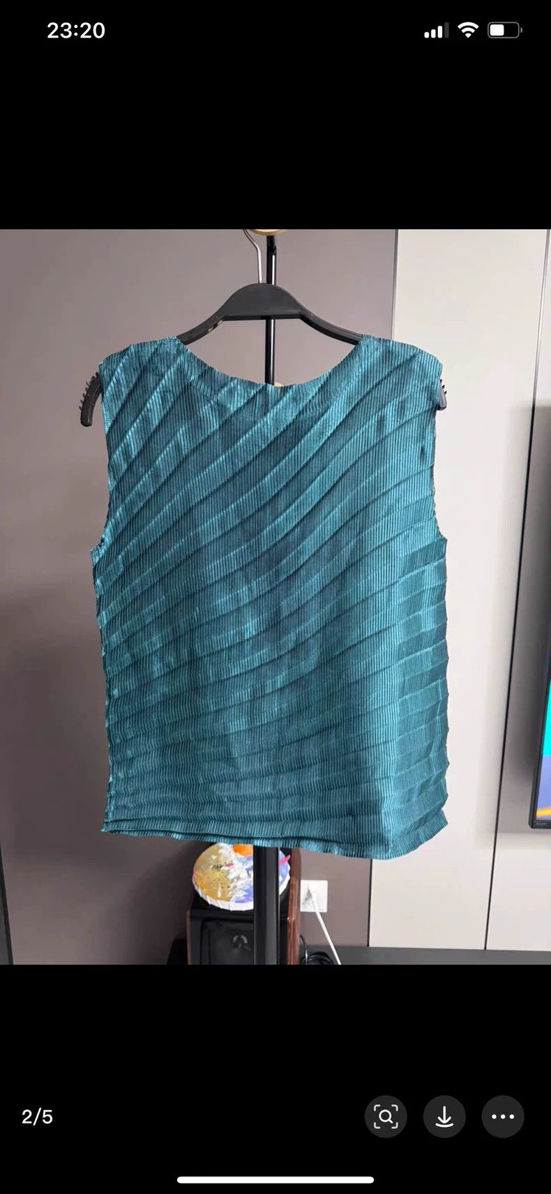 Issey Miyake Issey Miyake size:2 Peacock blue annual ring water ripple Size S / US 4 / IT 40 - 2 Thumbnail