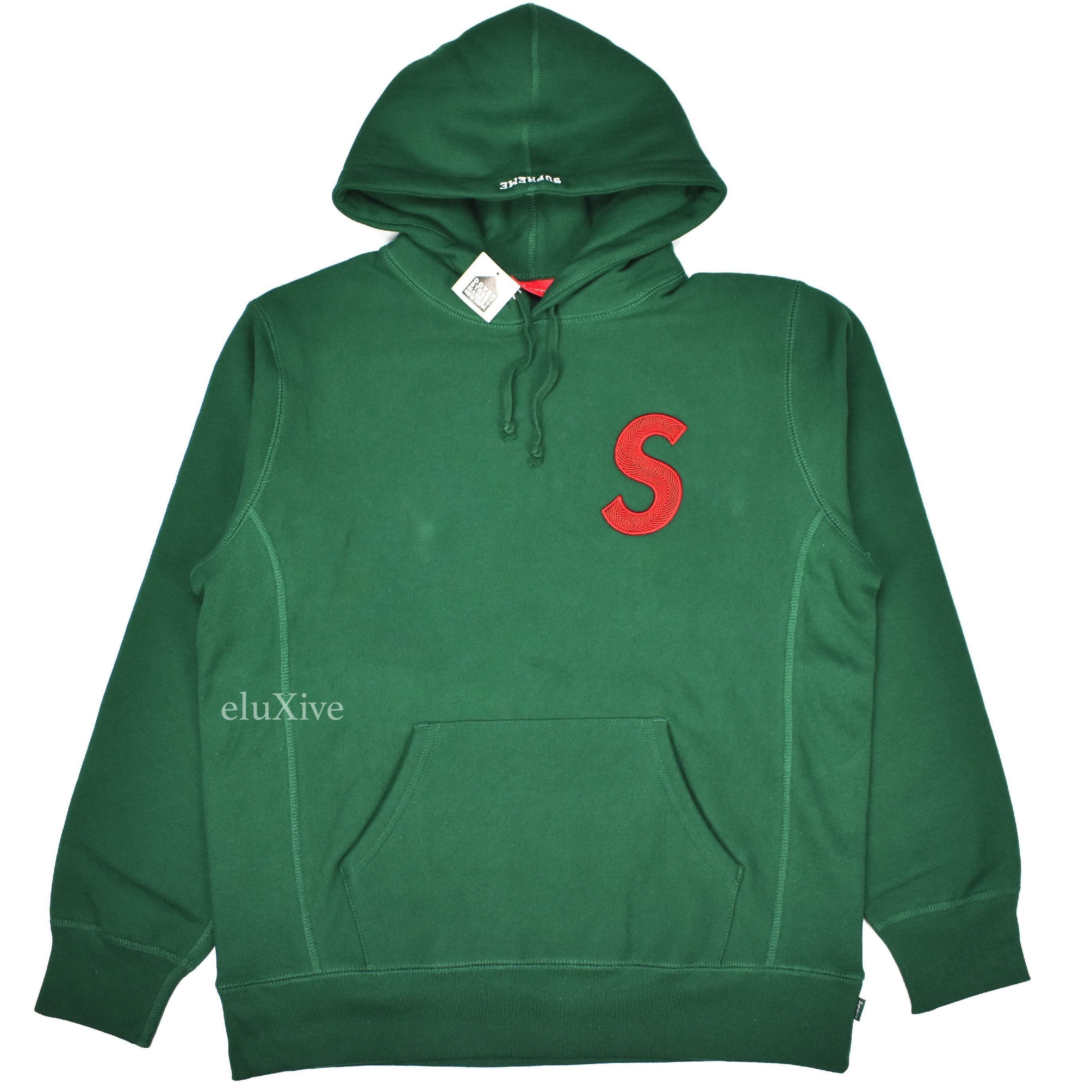Supreme Supreme Dark Green S Logo Hoodie DS Size US L / EU 52-54 / 3 - 1 Preview