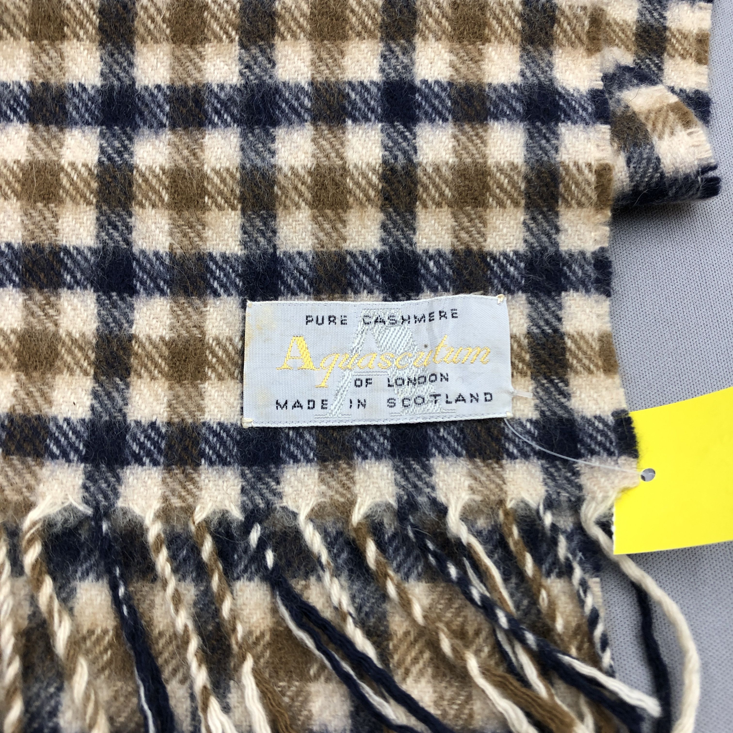 Aquascutum × Vintage Vintage Aquascutum Scarf Muffler Wool Cashmere Scarves Size ONE SIZE - 4 Thumbnail