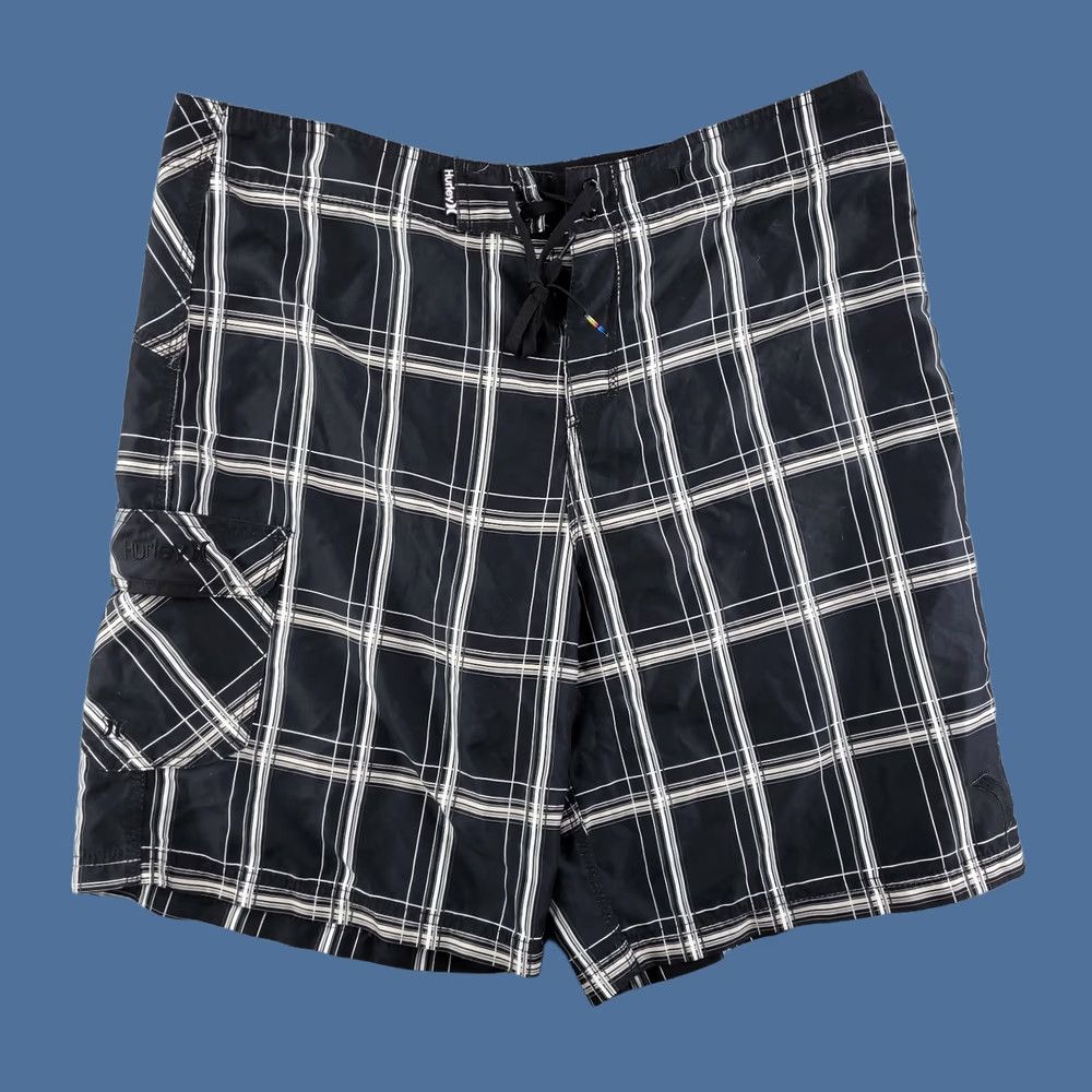 Hurley Hurley Boardshorts Men's 38 Black Plaid Swim Trunk Bottoms Trunks Size US 38 / EU 54 - 1 Thumbnail