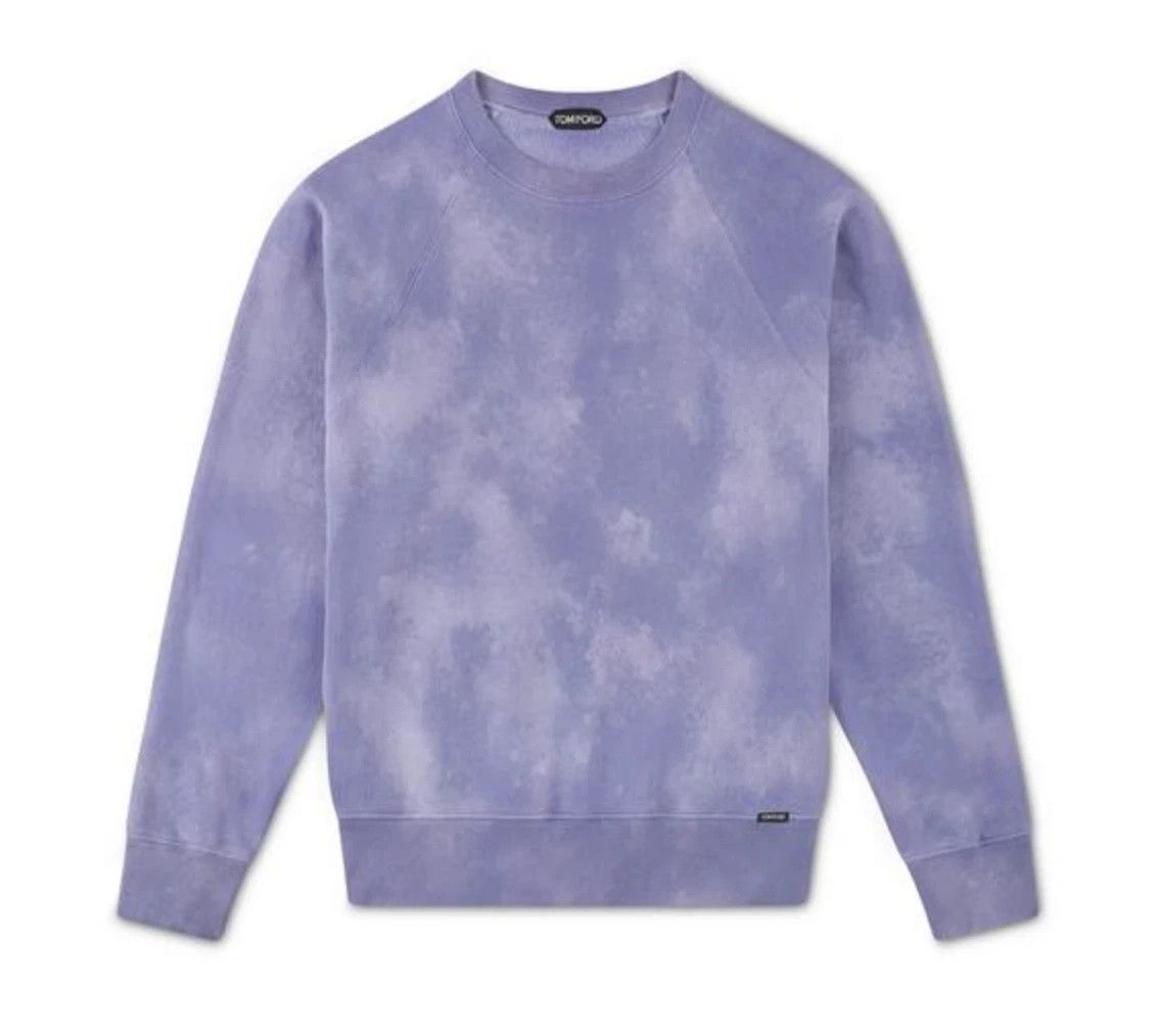 Tom Ford TOM FORD TIE DYE CREW NECK SWEATSHIRT Lilac Purple Size US S / EU 44-46 / 1 - 1 Thumbnail