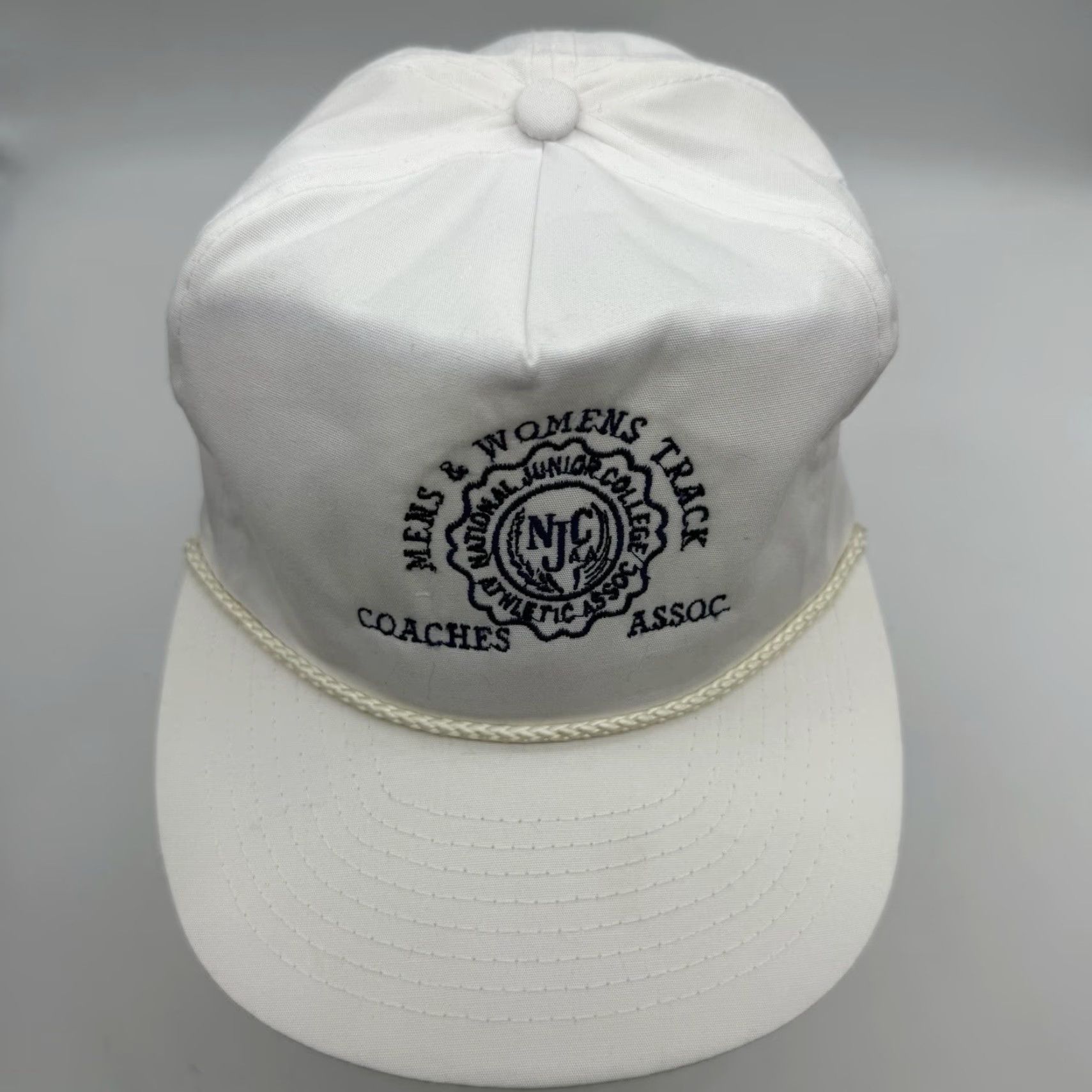 Vintage VINTAGE Winner White Cap Hat Snapback Rope Adjust. Baseball Cap Mens Womens Adjustable One Size Size ONE SIZE - 4 Thumbnail