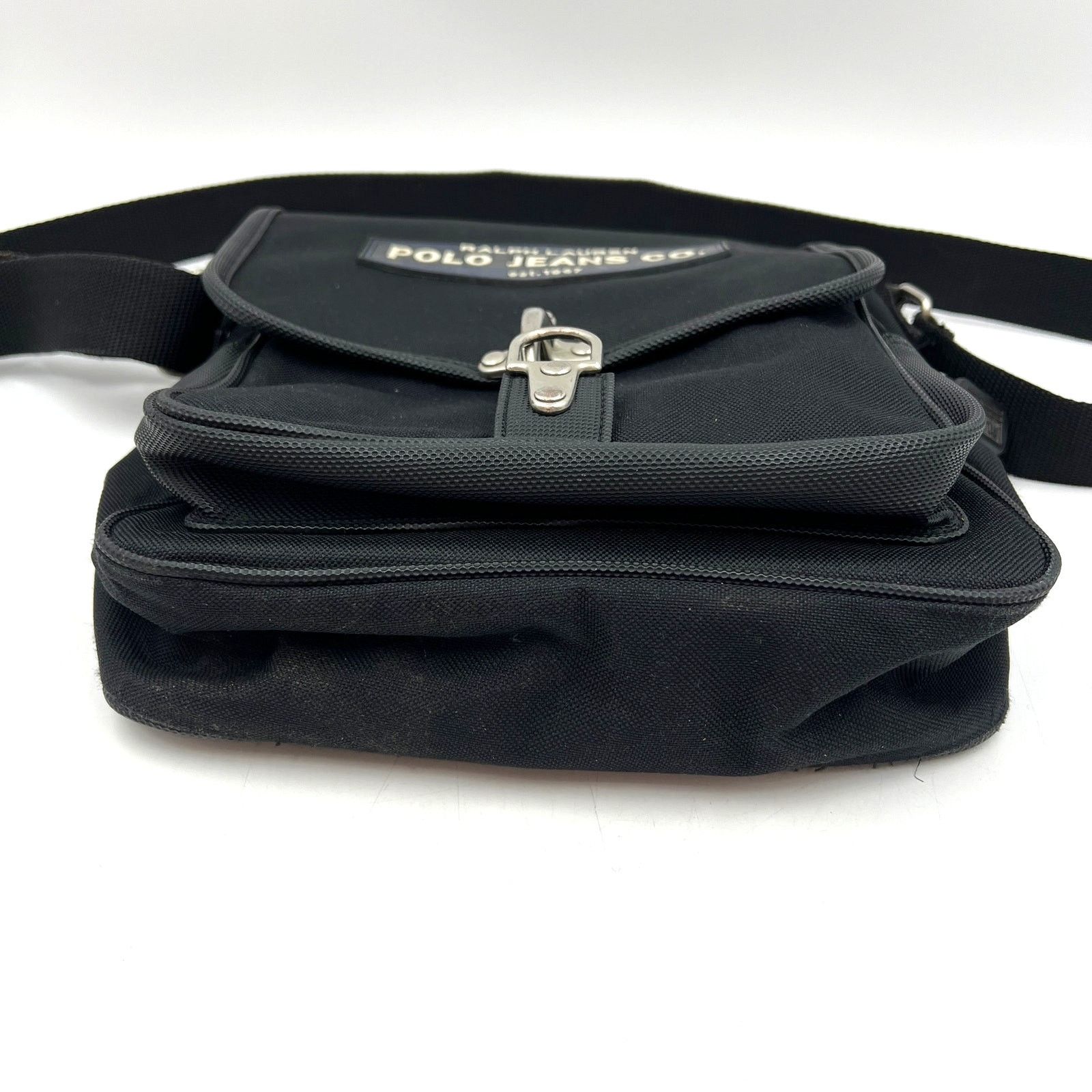 Polo Ralph Lauren × Vintage Ralph Lauren Polo Jeans Co. Vintage 90s Flap Crossbody Black Size ONE SIZE - 7 Thumbnail