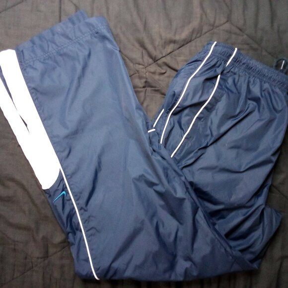 Nike × Vintage Vintage Nike Striped Mesh Lined Wind Pants Joggers Trainers Size US 32 / EU 48 - 1 Thumbnail