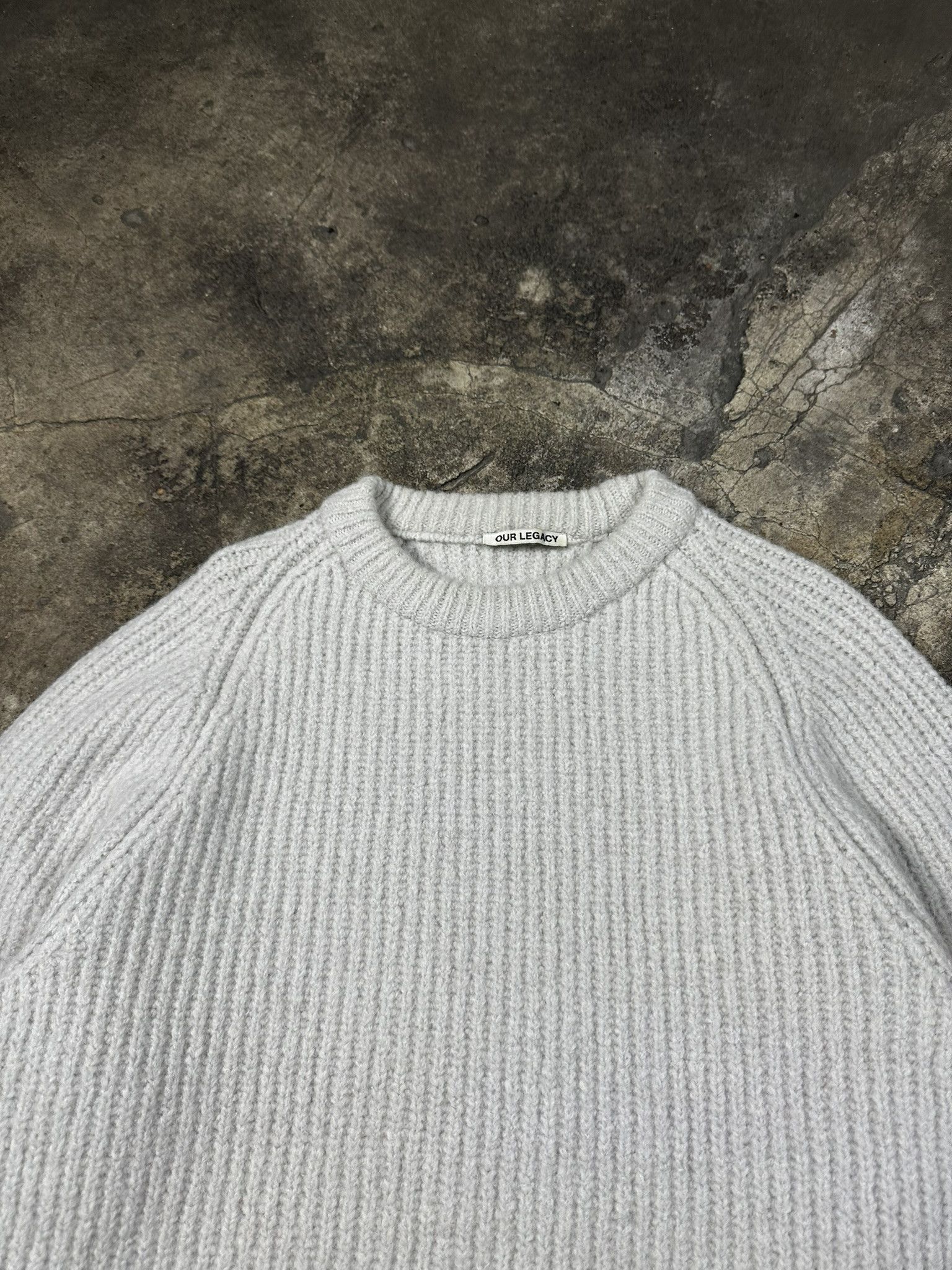 Our Legacy Our Legacy Wool Knit Heavy Chunk Raglan Sweater Size US L / EU 52-54 / 3 - 4 Thumbnail