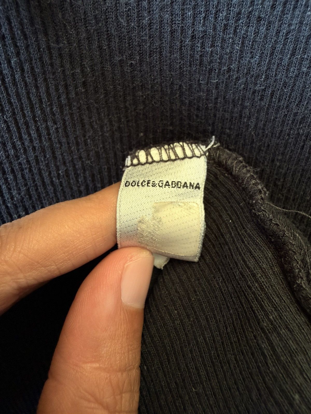 Dolce & Gabbana DOLCE & GABBANA D&G Vintage Ribbed Knit Short Sleeve T-Shirt Size XS / US 0-2 / IT 36-38 - 6 Thumbnail