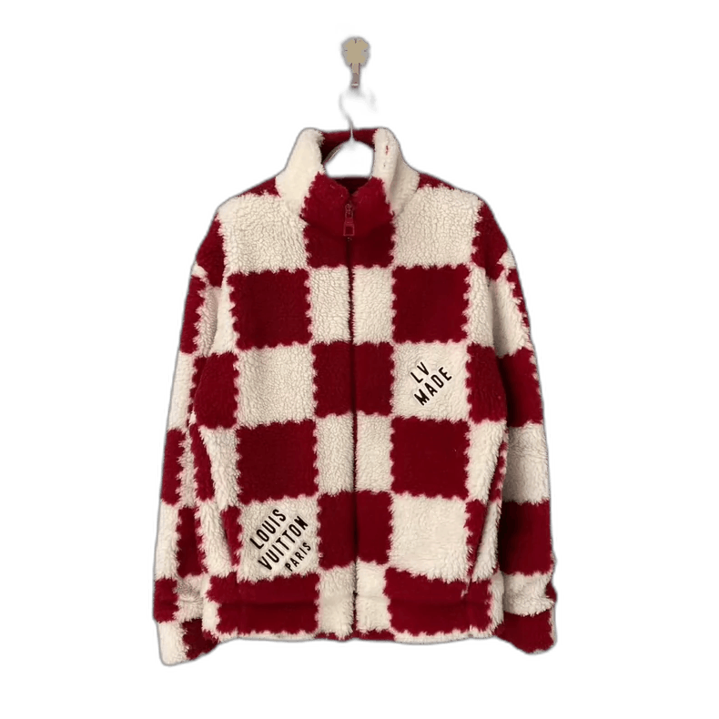 Louis Vuitton Louis Vuitton Red and White Teddy Jacket-yf Size US S / EU 44-46 / 1 - 1 Thumbnail