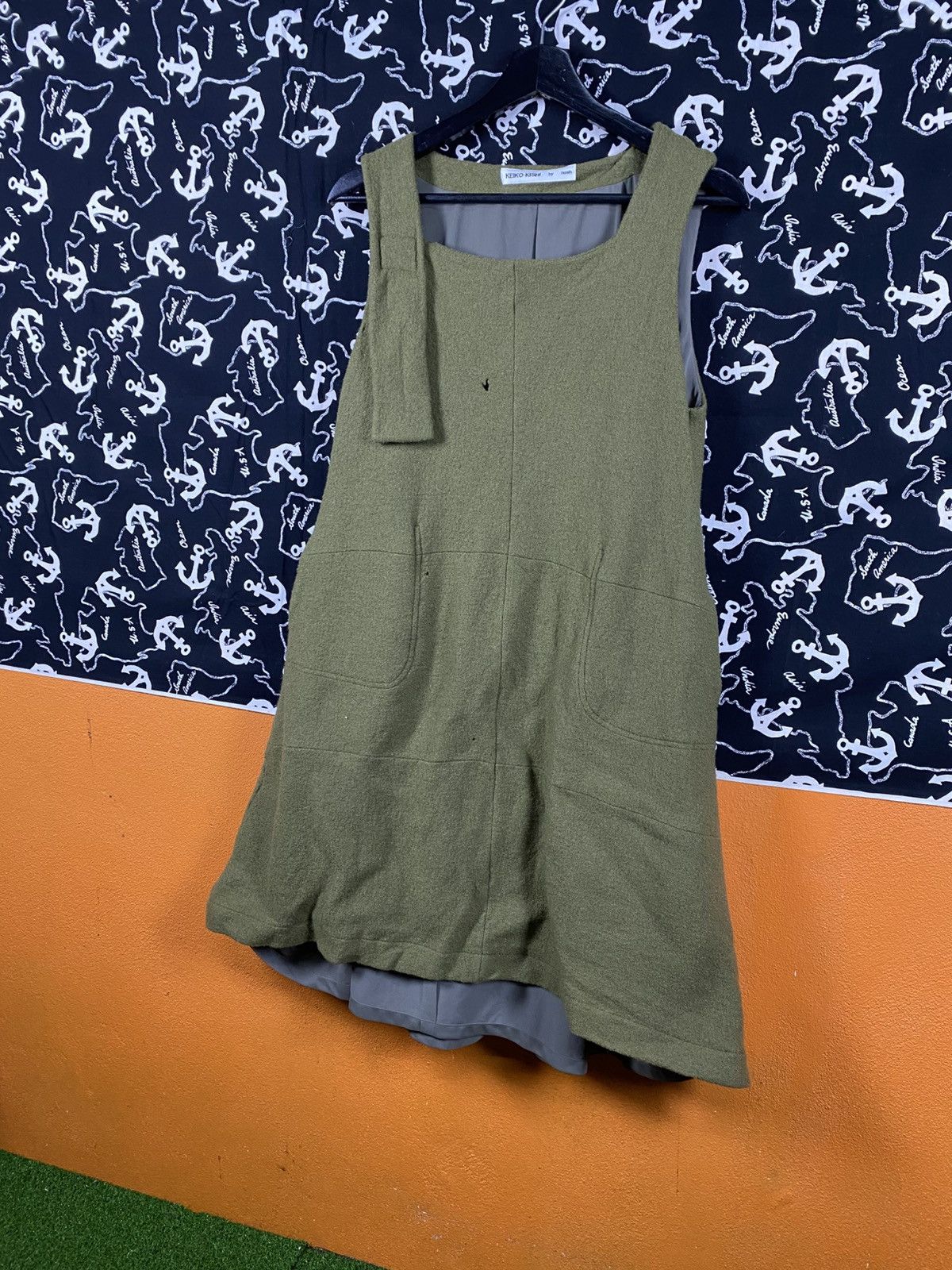 Japanese Brand Keiko Kishi by Nosh Vintage Wool Sleeveless Dress Minimalist Size S / US 4 / IT 40 - 4 Thumbnail