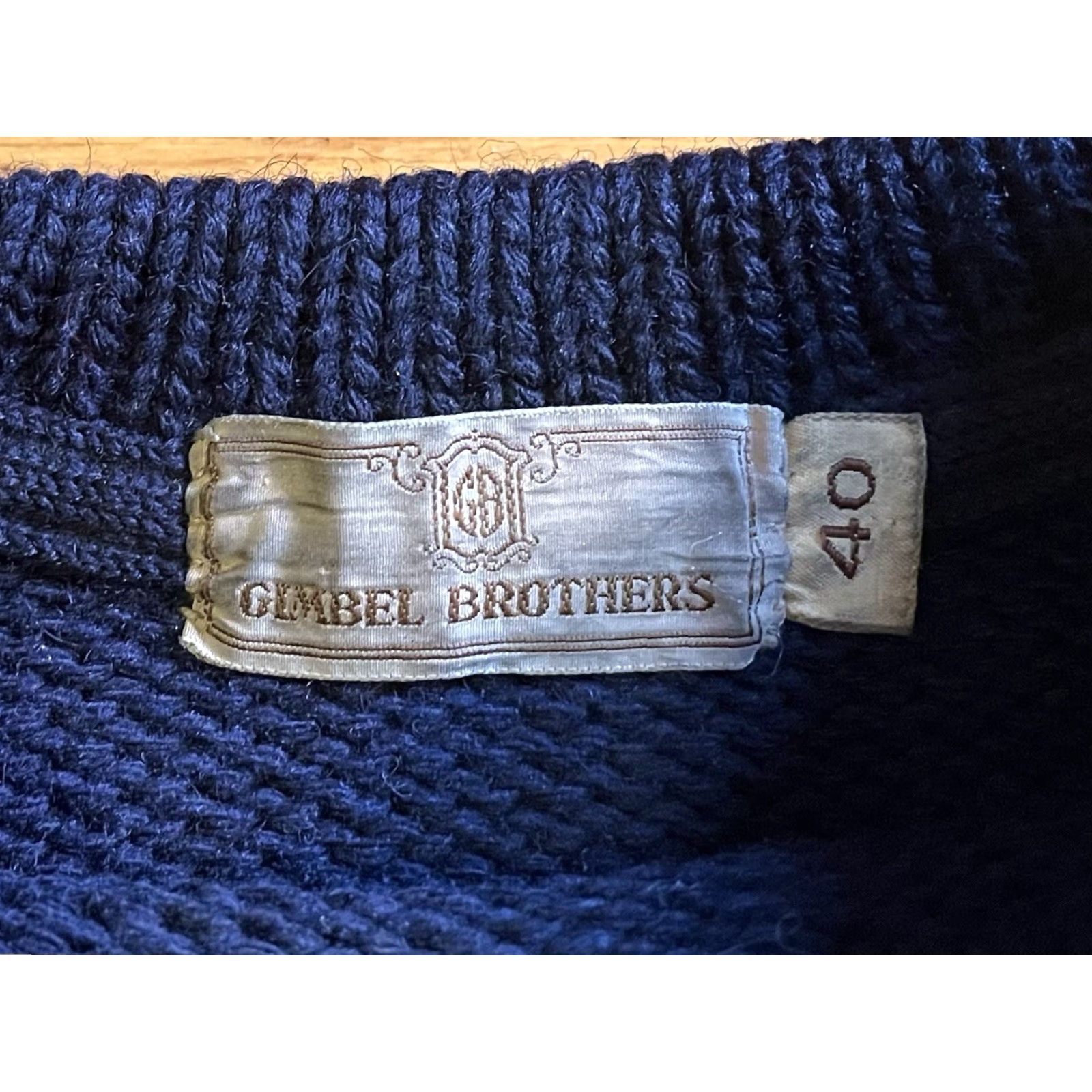 Vintage VINTAGE Gimbel Brothers Wool Sweater Men’s 40 (Fits M) Navy Blue Shirt Pullover Crew Neck Size US M / EU 48-50 / 2 - 4 Thumbnail