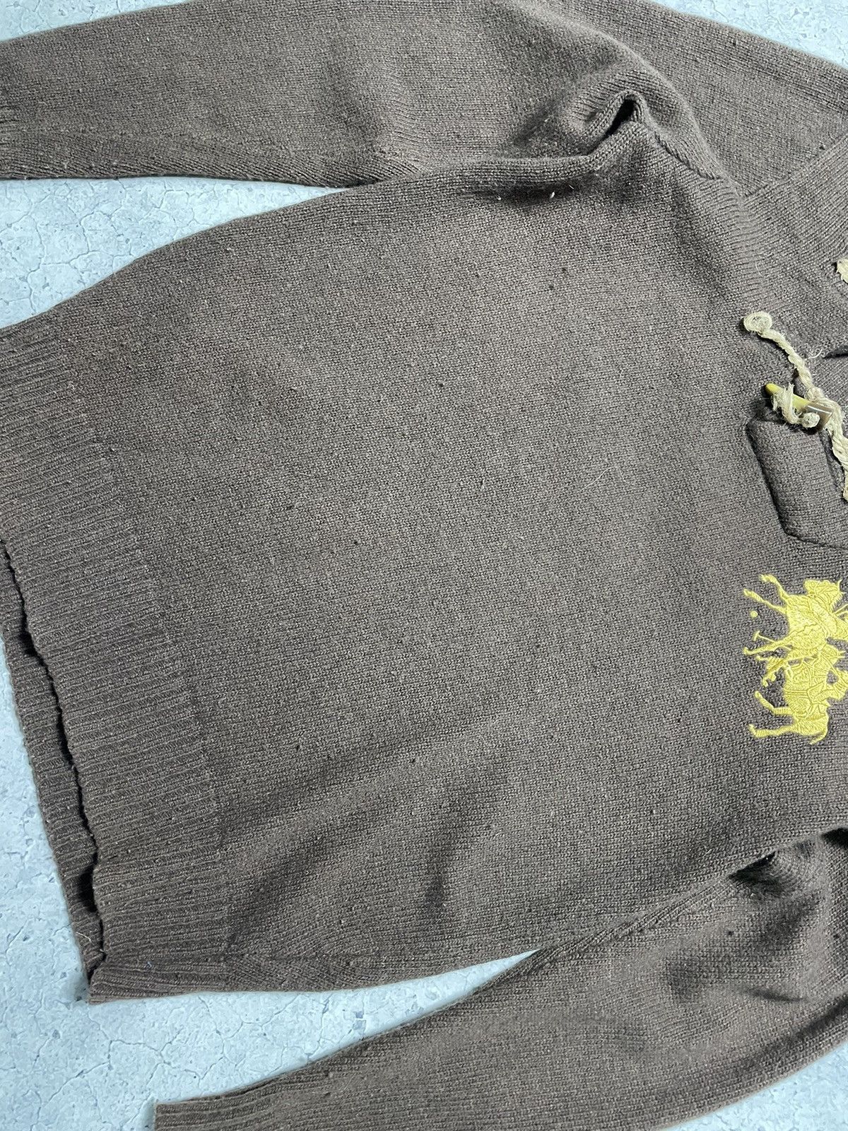 Polo Ralph Lauren × Ralph Lauren × Vintage Vintage Polo Ralph Lauren Brown Big Pony Y2K Wool Sweater Size US M / EU 48-50 / 2 - 10 Thumbnail