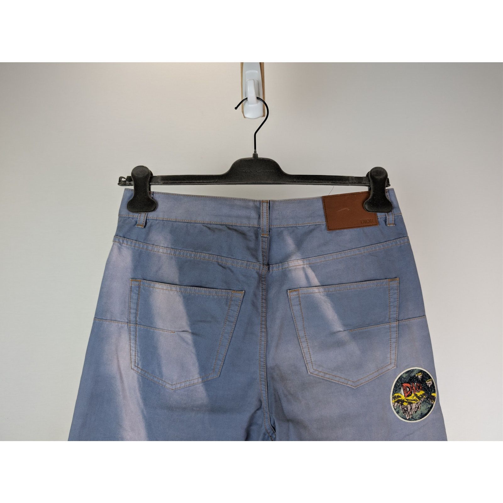 Dior o1rshd1 Embroidered Logo Patch Jeans in Light Blue Size US 32 / EU 48 - 10 Thumbnail